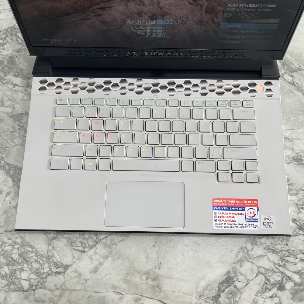 GAMING TUYỆT ĐỈNH: ALIENWARE M15 R3 P87F CORE I7-10750H RAM 16GG SSD 512Gb RTX 2070(8GB) MÀN HÌNH 15.6'' Inch FHD 144Hz