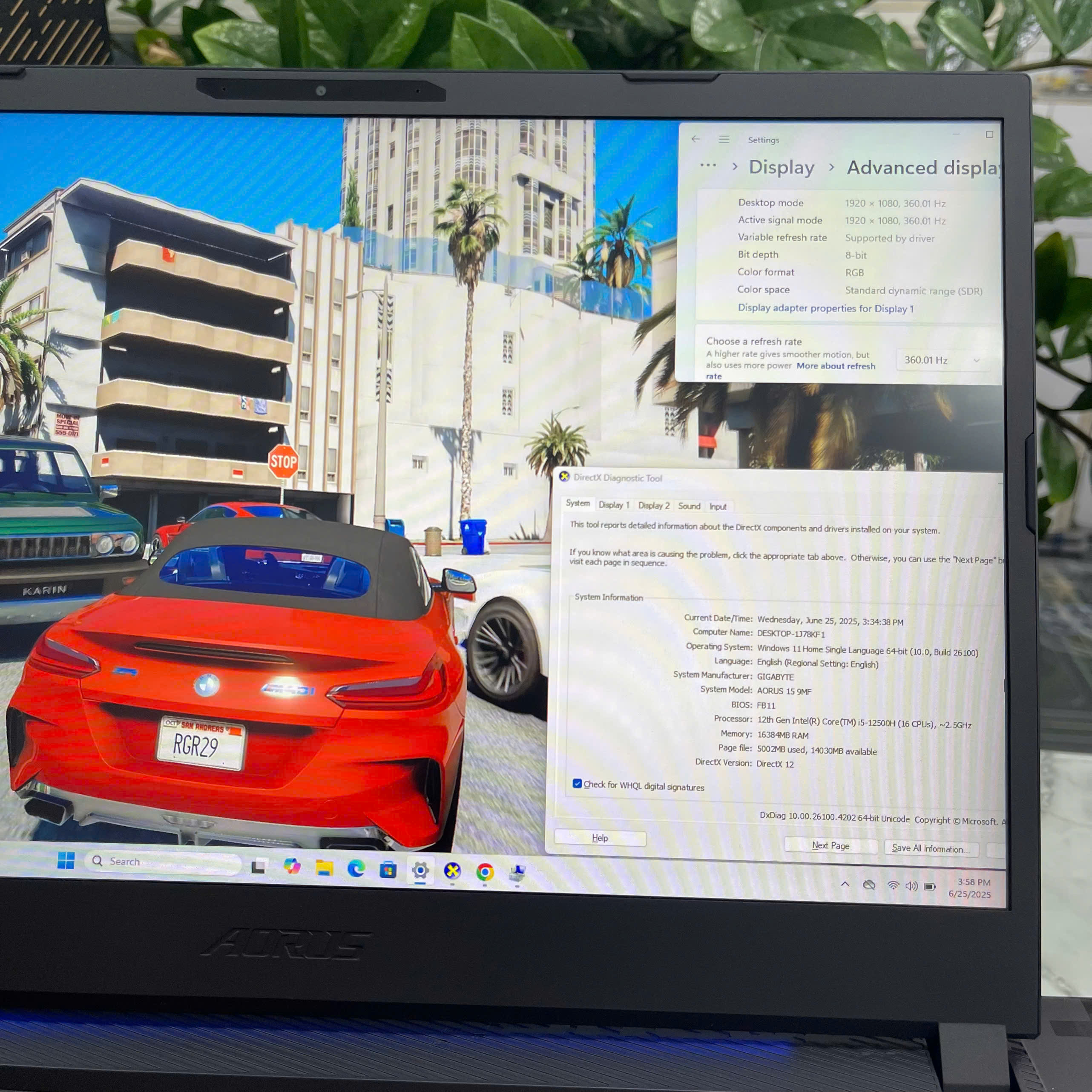 Gigabyte AORUS 15 9MF E2VN583SH (Máy LikeNew-Full Box) Core I5-12500H Ram 16GB Ssd 512GB RTX 4050 6GB Màn Hình : 15.6 Inch FHD IPS 360Hz 