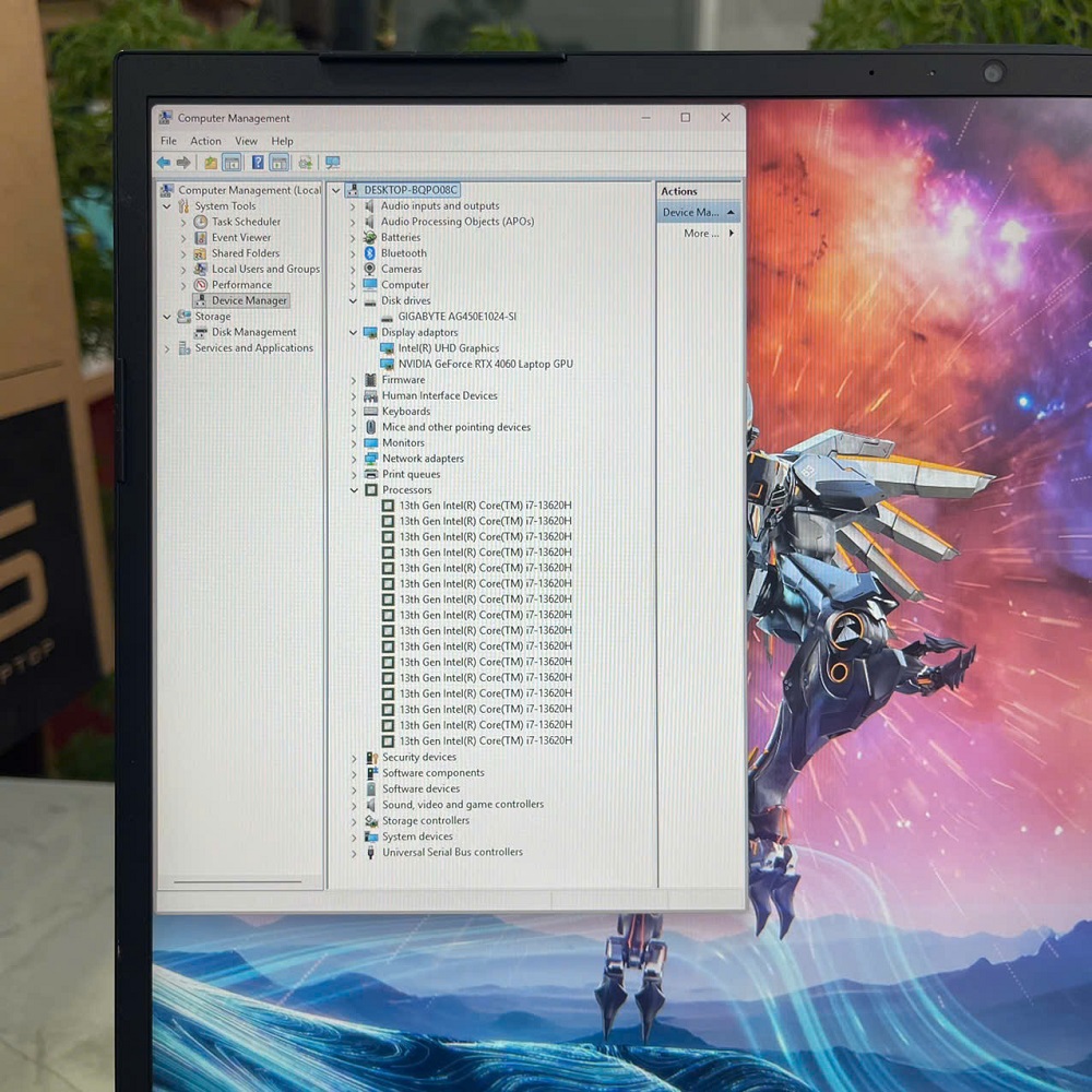 GIGABYTE G6 KF CORE I7-13620H RTX4060 8GB RAM 16GB SSD 512GB MÀN HÌNH : 16.Inch FHD+ 165Hz