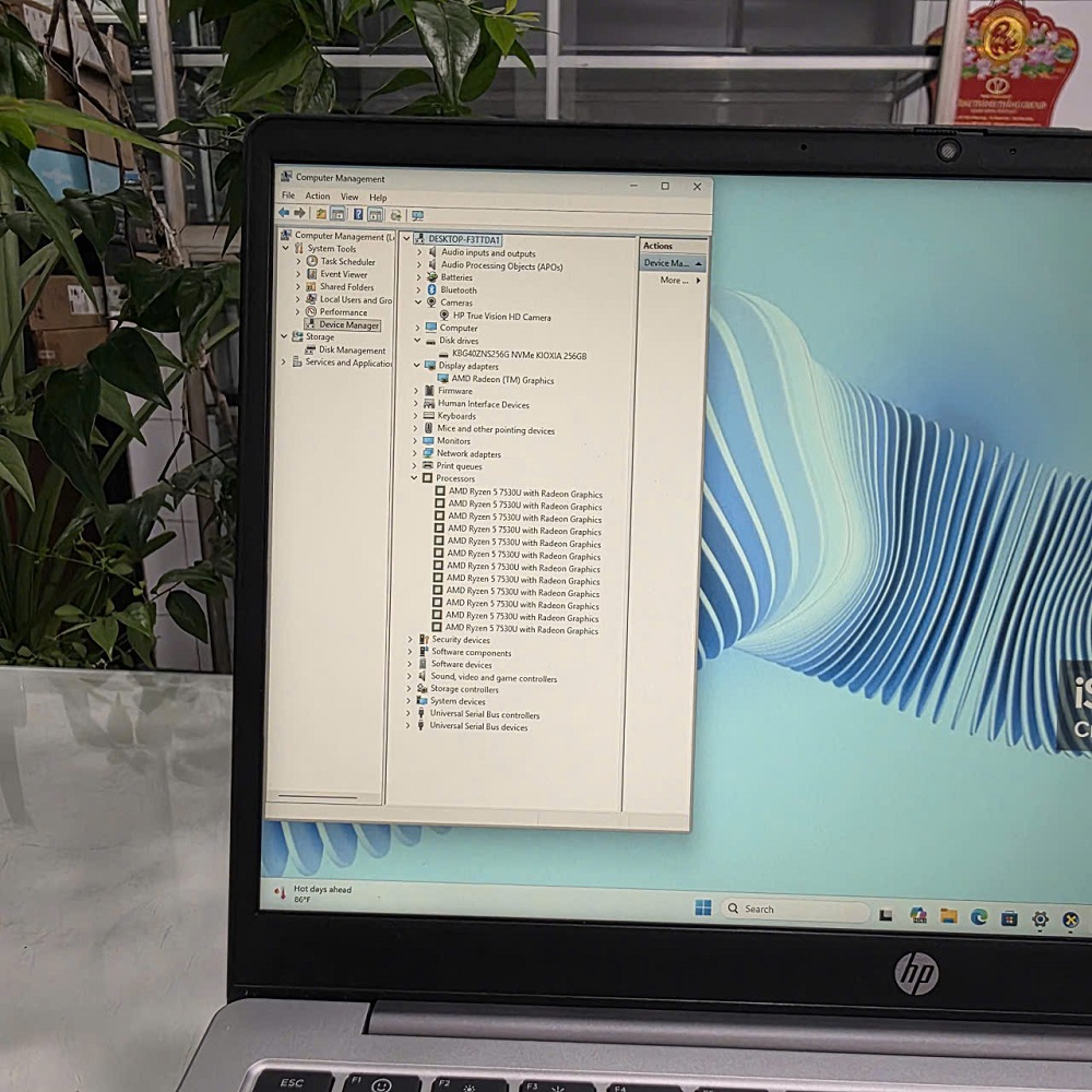 HP 245 G10 RYZEN 5 7530U RAM 8GB SSD 256GB MÀN HÌNH : 14INCH IPS
