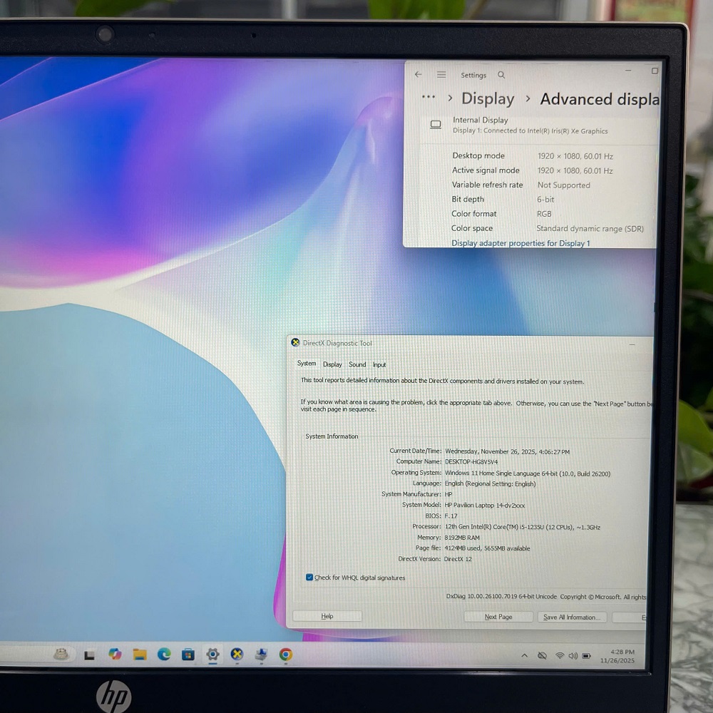 HP Pavilion 14-dv2074TU CORE I5-1235U RAM 8GB SSD 512GB Màn Hình 14.0'Inch FHD IPS 