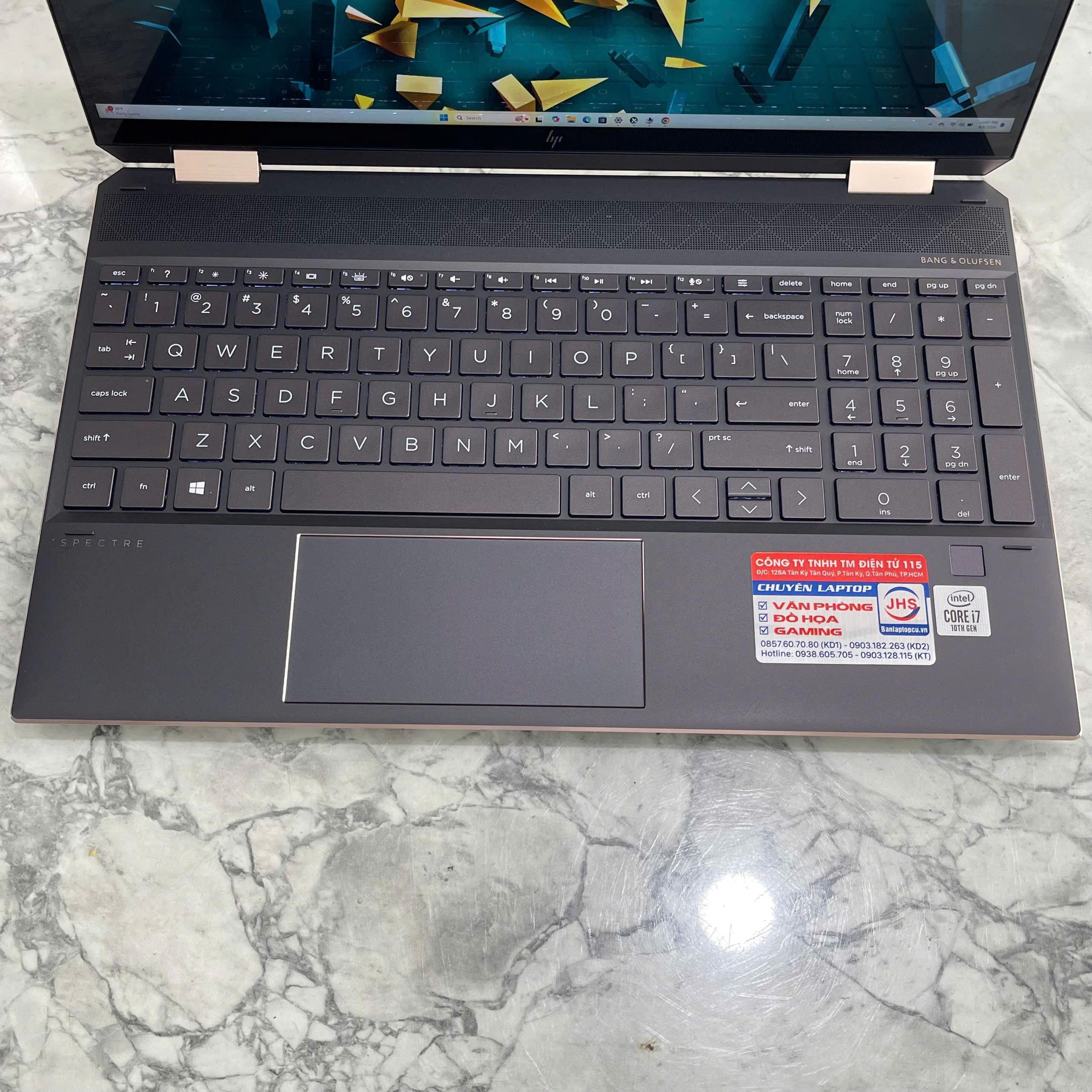 HP Spectre x360 15 (MÁY LIKENEW - GÍA TỐT ) Core I7-10510U Ram 16Gb Ssd 512Gb Nvidia MX330 Màn Hình 15.6″Inch 4K UHD TouchScreen Xoay Gập 360º
