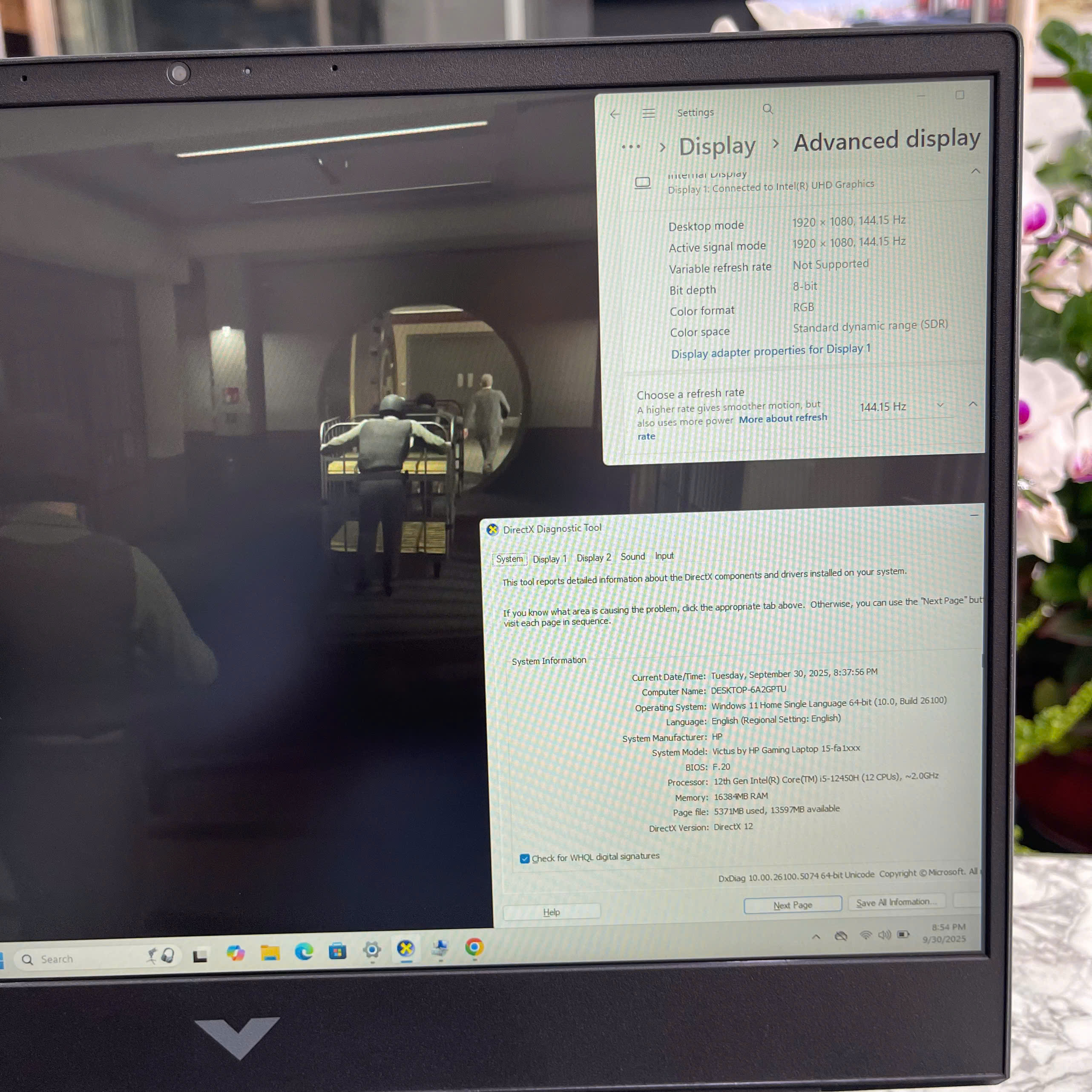  HP VICTUS 15 FA1139TX Máy LikeNew Core I5-12450H RAM 16GB SSD 512GB RTX™ 2050 4GB MÀN HÌNH : 15.6 Inch Fhd IPS 144 Hz 