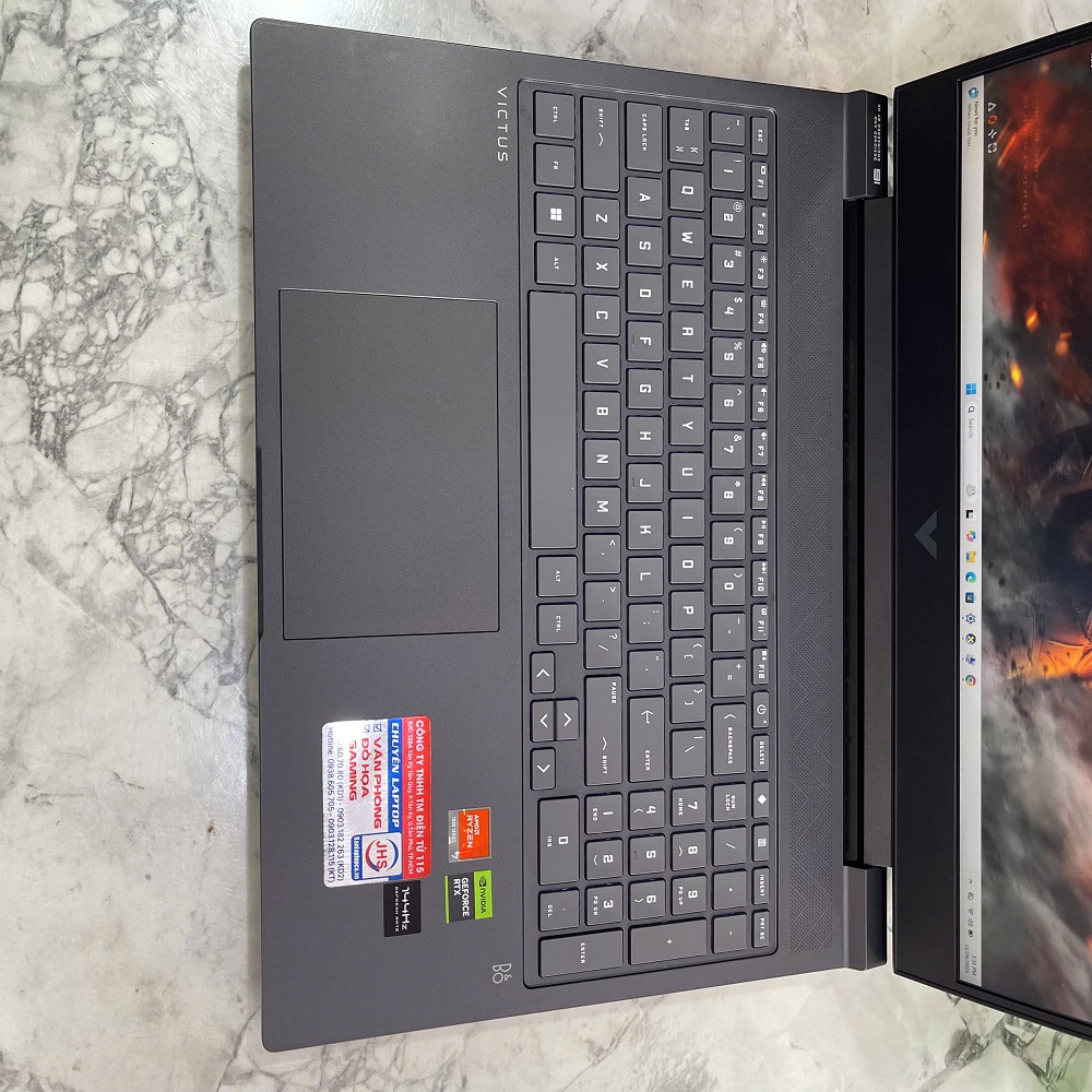 HP VICTUS 16-s0077AX Máy LikeNew Ryzen 7-7840HS RAM 16GB SSD 512GB RTX™ 3050 6GB MÀN HÌNH : 16.1 Inch FHD 144Hz 