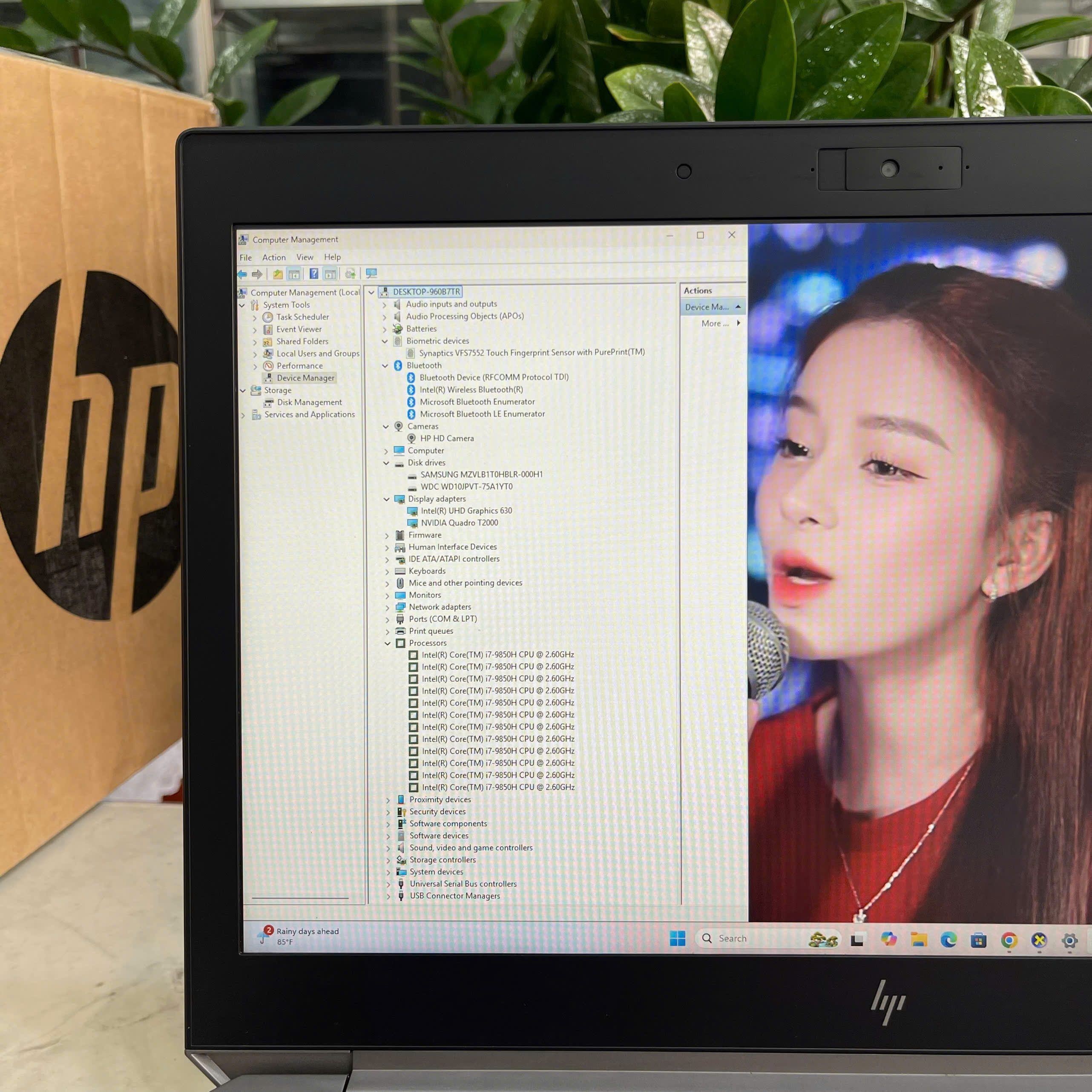 HP ZBook 15 G6 Core I7-9850H Ram 32GB Ssd 512GB Và 1.000GB HDD Quadro T2000(4GB GDDR5) Màn hình : 15.6 Inch FHD IPS