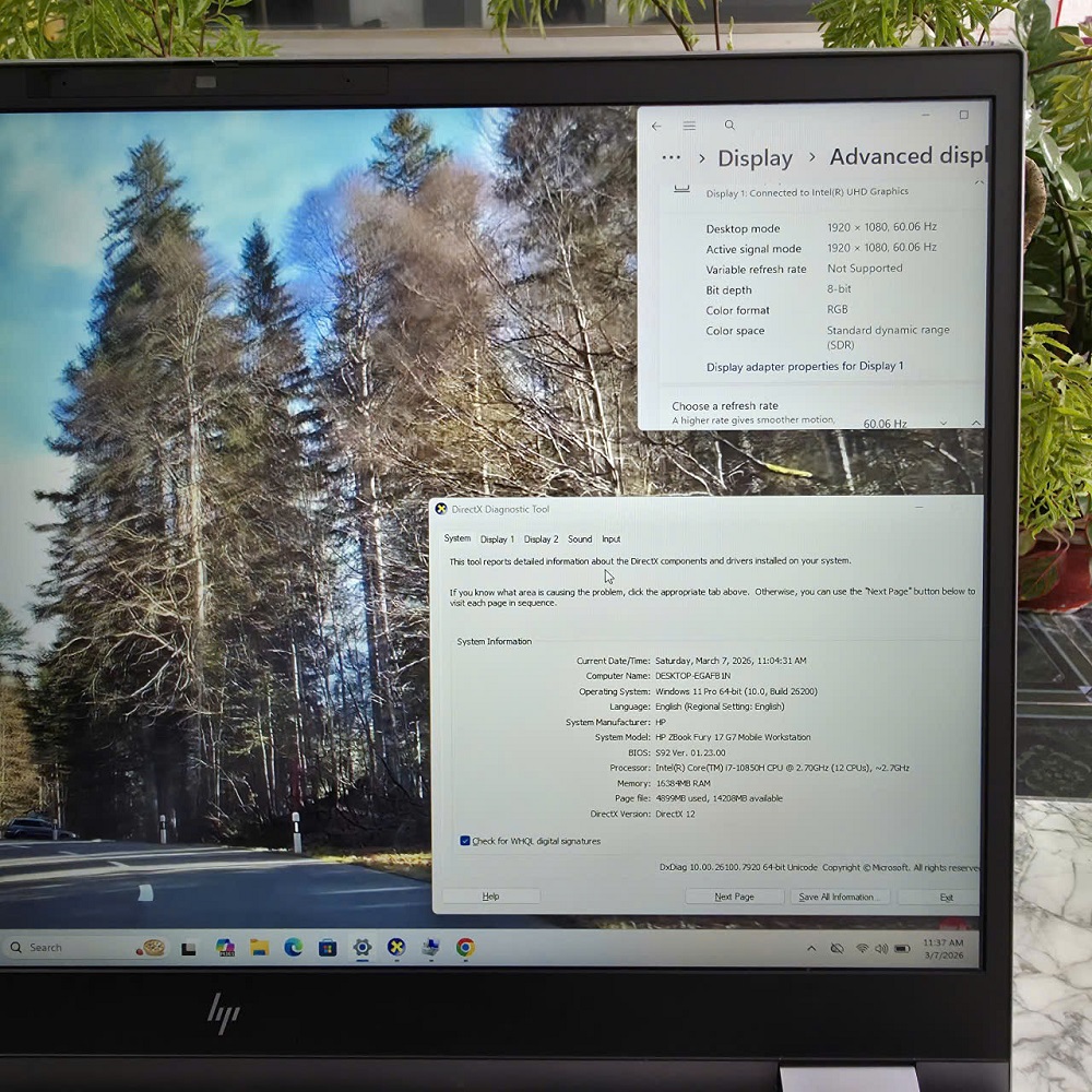 HP ZBOOK FURY 17 G7 CORE I7-10850H Quadro T1000 MÁY TRẠM ĐỒ HỌA GIÁ RẺ RAM 16GB SSD 512GB MÀN HÌNH : 17.3″ FHD IPS