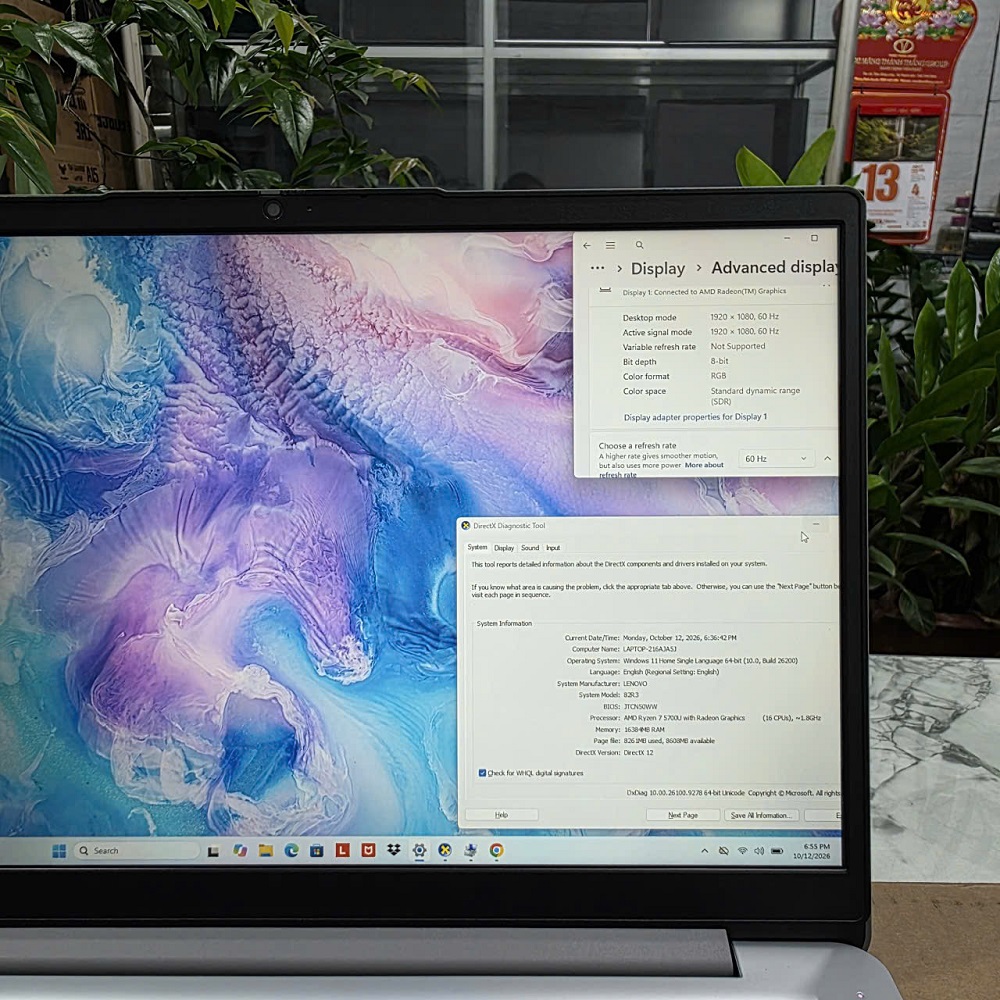 LENOVO IdeaPad 1 14ALC7 (82R30077VN) RYZEN 7-5700U RAM 16GB SSD 512GB MÀN HÌNH : 14"IPS