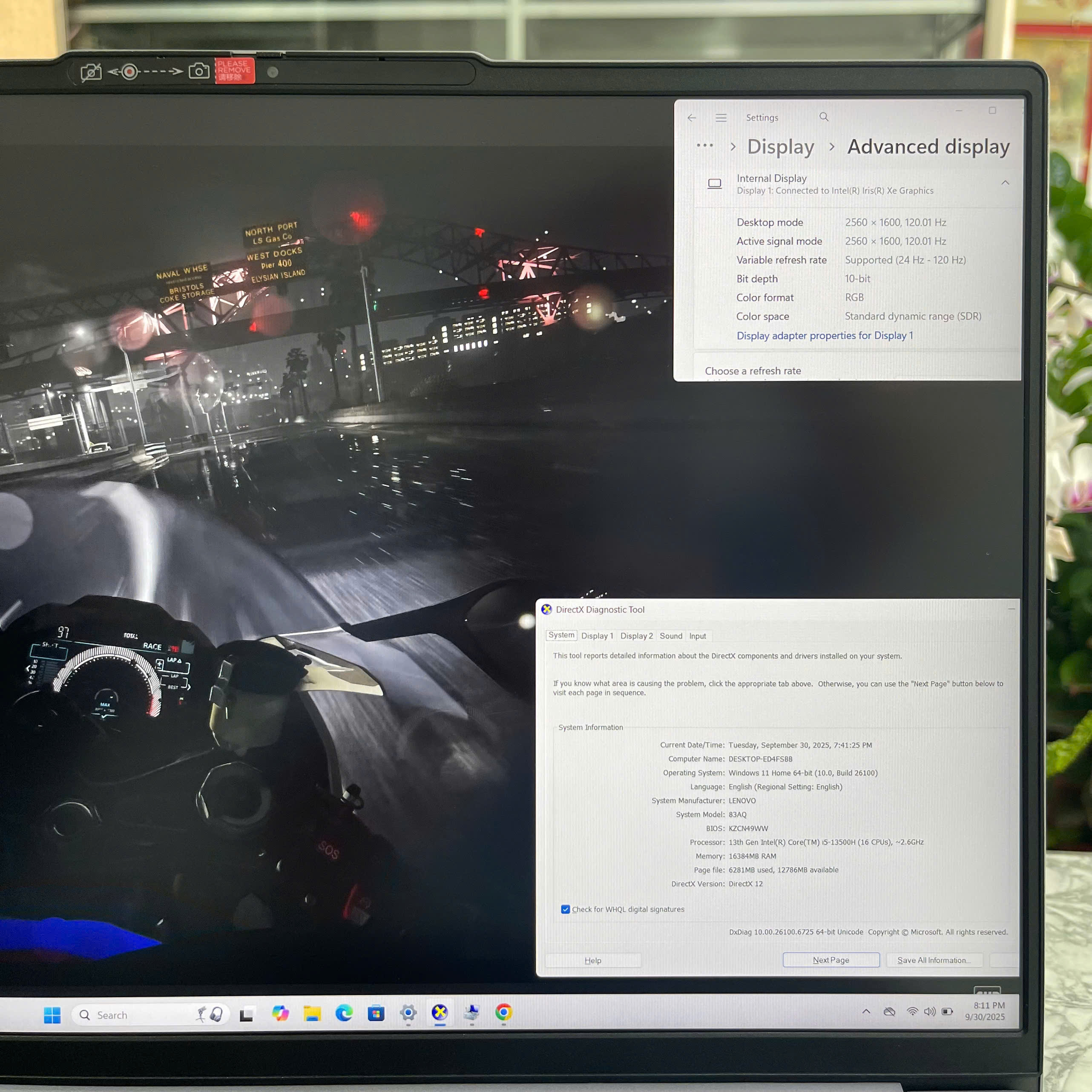 Lenovo Ideapad 5 Pro 16IRH8  Máy LikeNew-Còn Bảo Hành Hãng  Core I5-13500H RAM 16Gb SSD 1.000GB RTX 3050 6GB MÀN HÌNH :  16 Inch 2.5K 120Hz