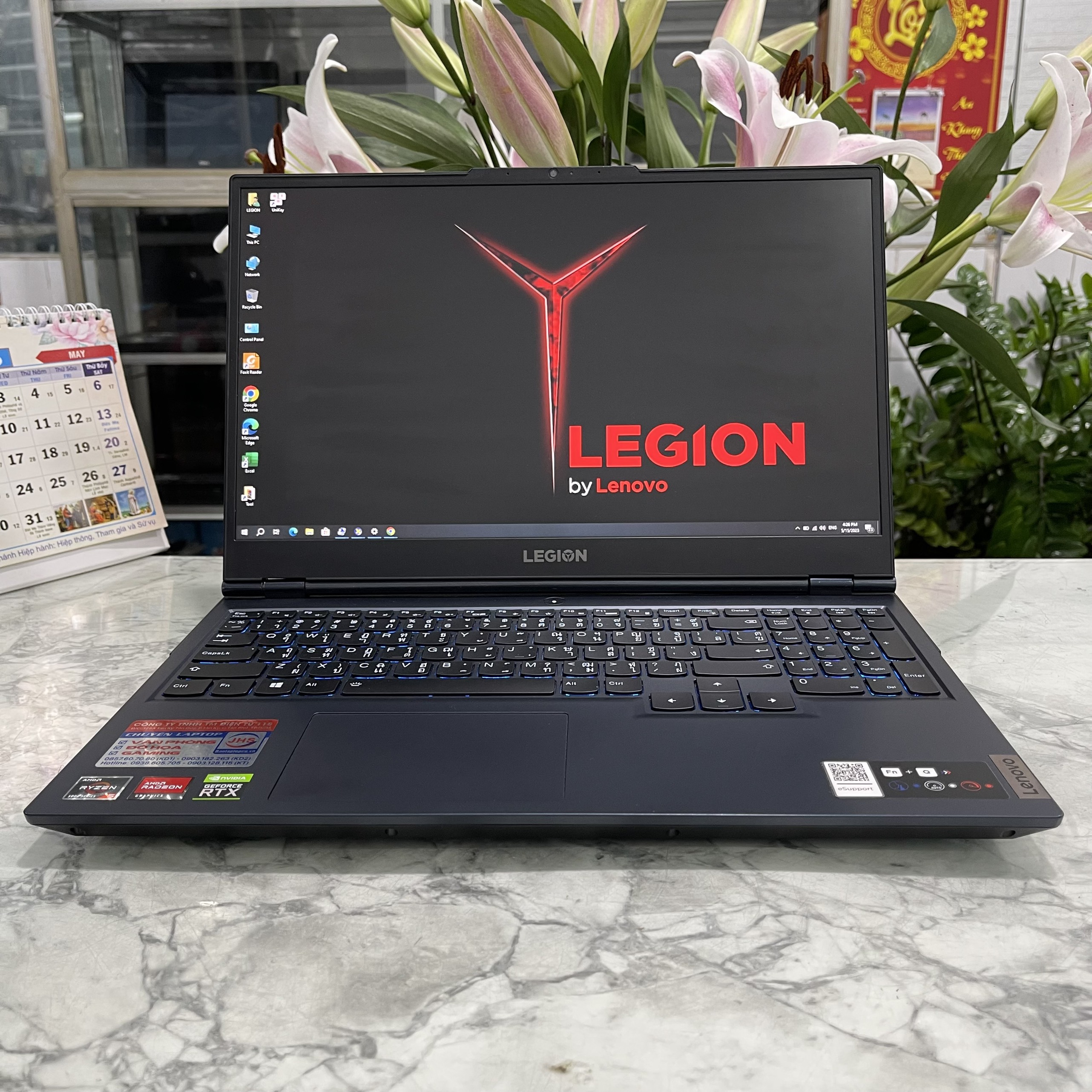 Lenovo Legion 5 15ACH6H (82JU007LTA) Ryzen 5 5600H Ram 16gb Ssd 512gb Card RTX 3060 6GB  Màn Hình 15.6 inch Fhd 165Hz