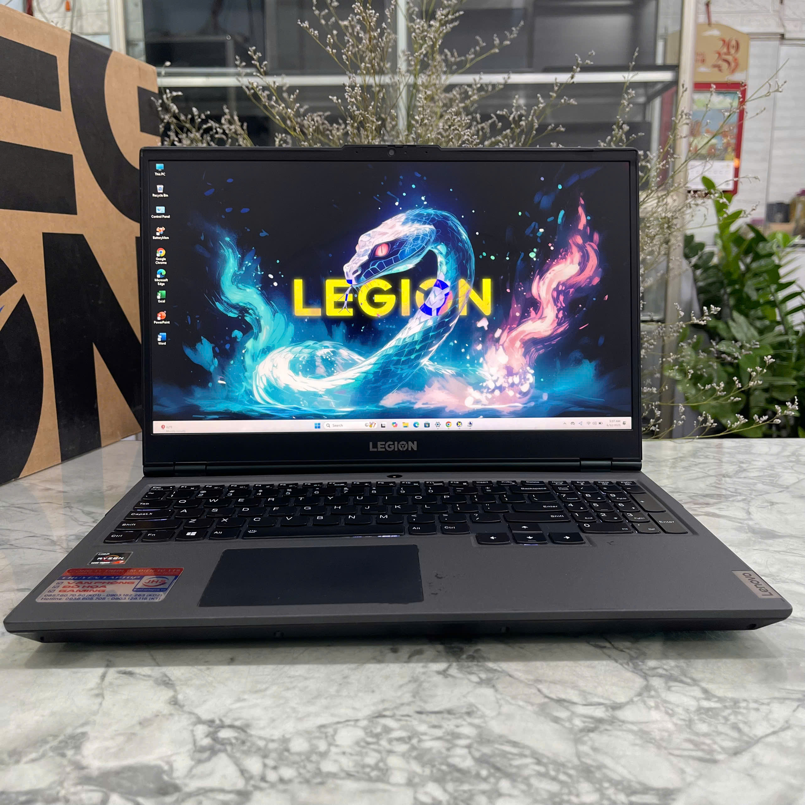 Lenovo Legion 5 15ARH05 Ryzen 7 4800H Ram 16Gb Ssd 512Gb  VGA GTX 1650Ti (4GB GDDR6) Màn Hình 15.6 Inch Fhd IPS 120Hz 100% sRGB