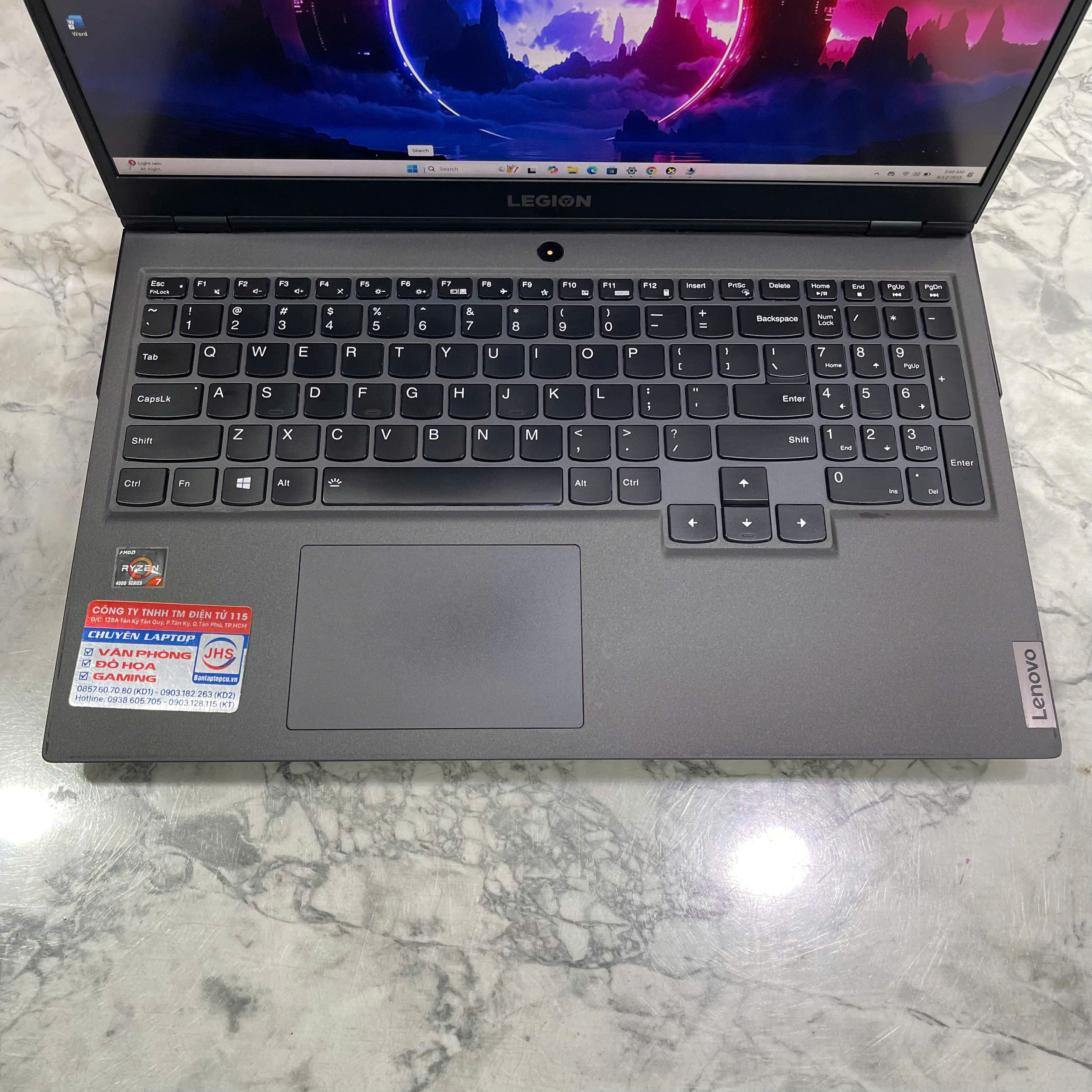 Lenovo Legion 5 15ARH05 Ryzen 7 4800H Ram 16Gb Ssd 512Gb  VGA GTX 1650Ti (4GB GDDR6) Màn Hình 15.6 Inch Fhd IPS 120Hz 100% sRGB