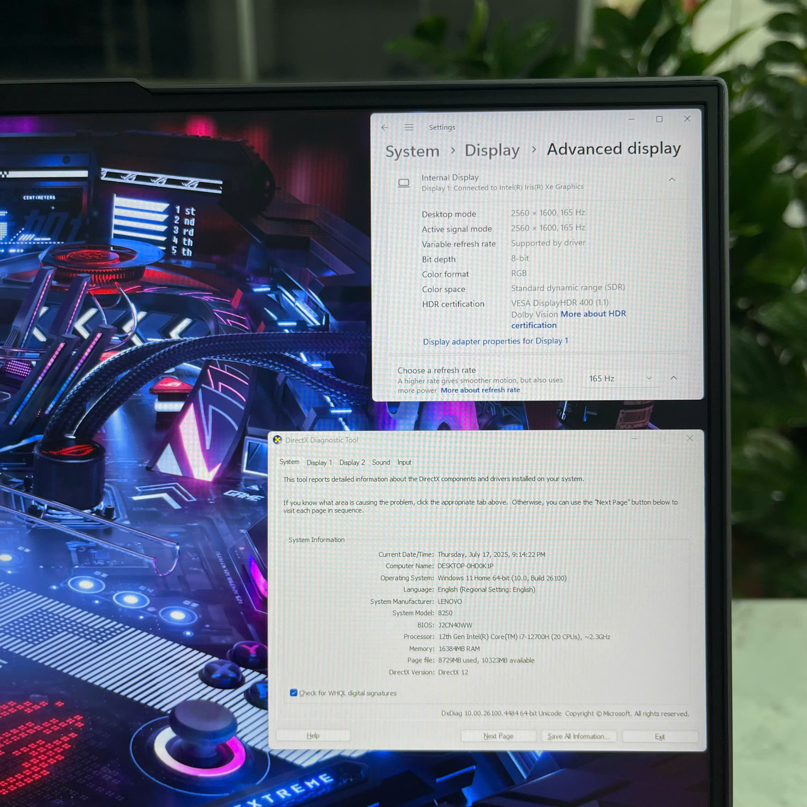 Lenovo Legion 5 Pro 16IAH7 Máy LikeNew Core I7-12700H Ram 16GB Ssd 512GB  RTX 3050Ti Màn Hình : 16 Inch 165Hz 100% sRGB, 500 nits
