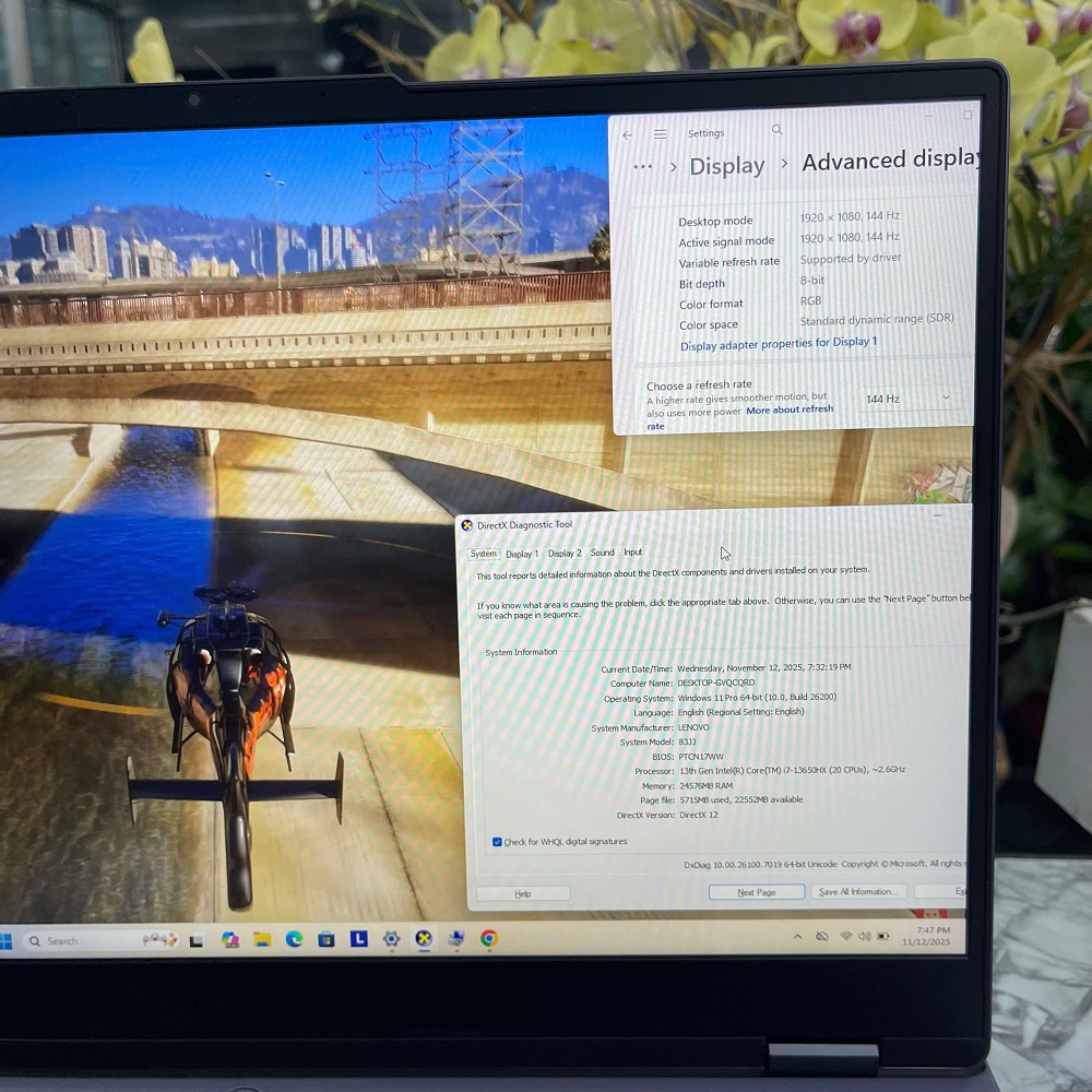 Lenovo  Legion Y7000 IRX9 (2024) Máy LikeNew Core I7-13650HX RAM 24GB SSD  512GB RTX 4060 8GB Màn hình 15.6 inch FHD 144Hz