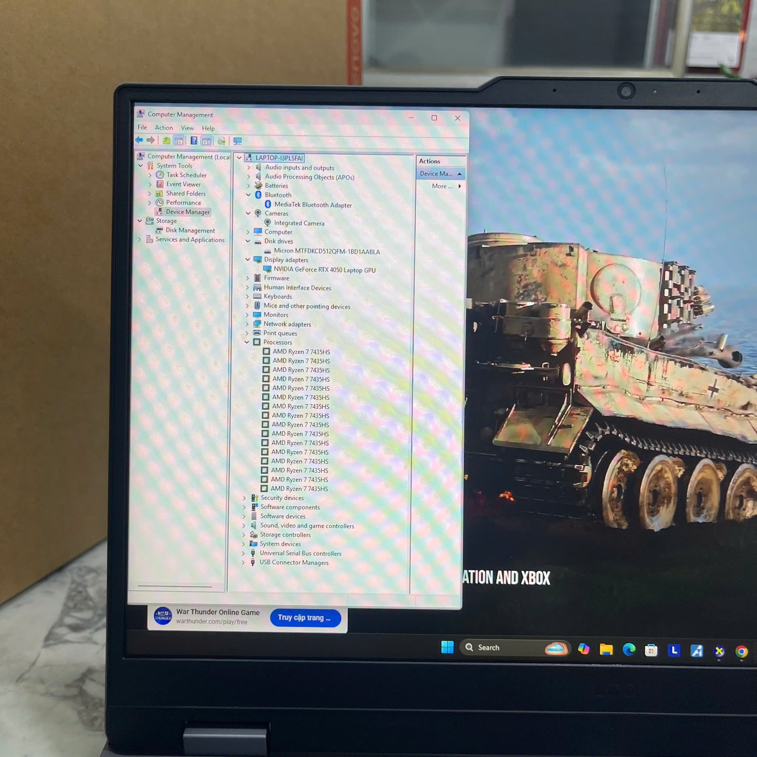 Lenovo LOQ 15ARP9 (Máy LikeNew-BẢO HÀNH HÃNG) ) Ryzen 7- 7435HS Ram 24GB Ssd 512GB RTX 4050 6GB Màn Hình 15.6 Inch IPS FHD 144Hz
