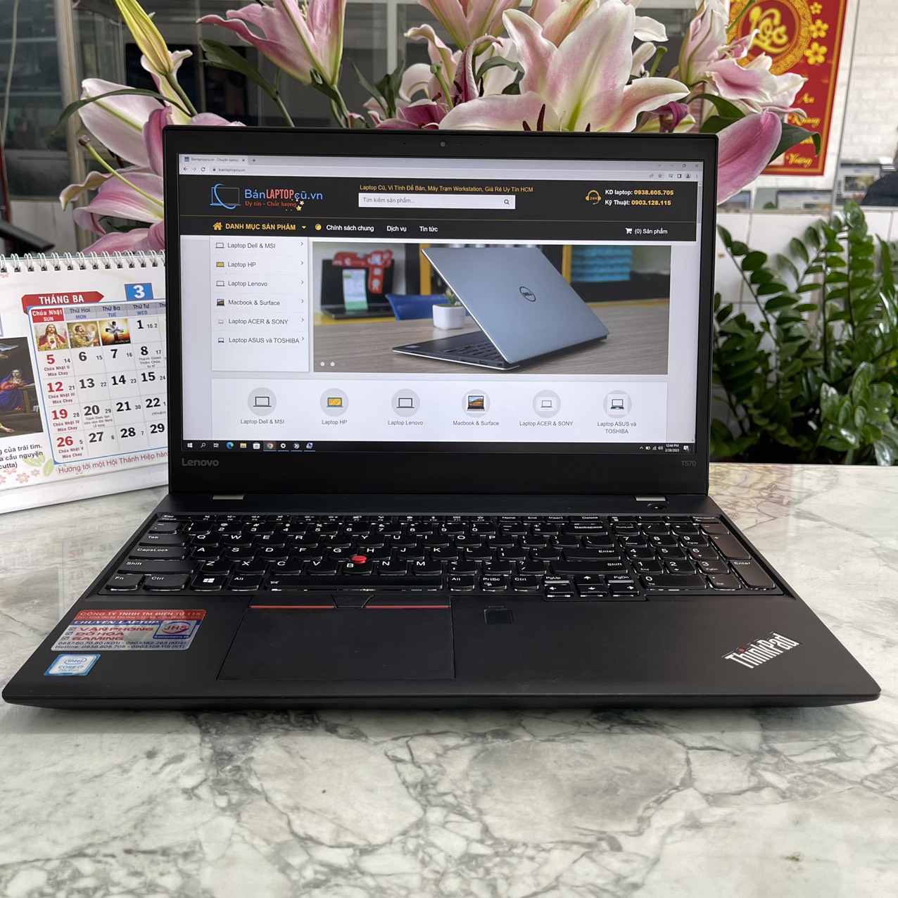 Lenovo Thinkpad T570 Core I7–7600U Ram 16gb Ssd 256gb Màn Hình 15,6″ Inch FullHD  IPS 