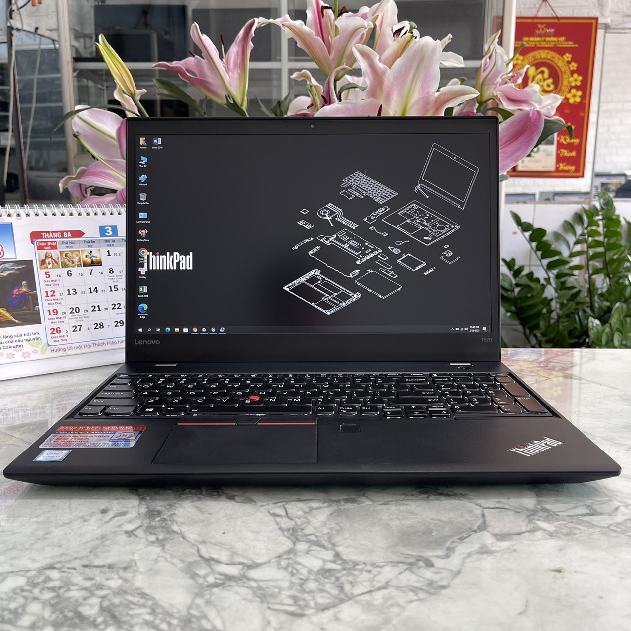 Lenovo Thinkpad T570 Core I7–7600U Ram 16gb Ssd 256gb Màn Hình 15,6″ Inch FullHD  IPS 