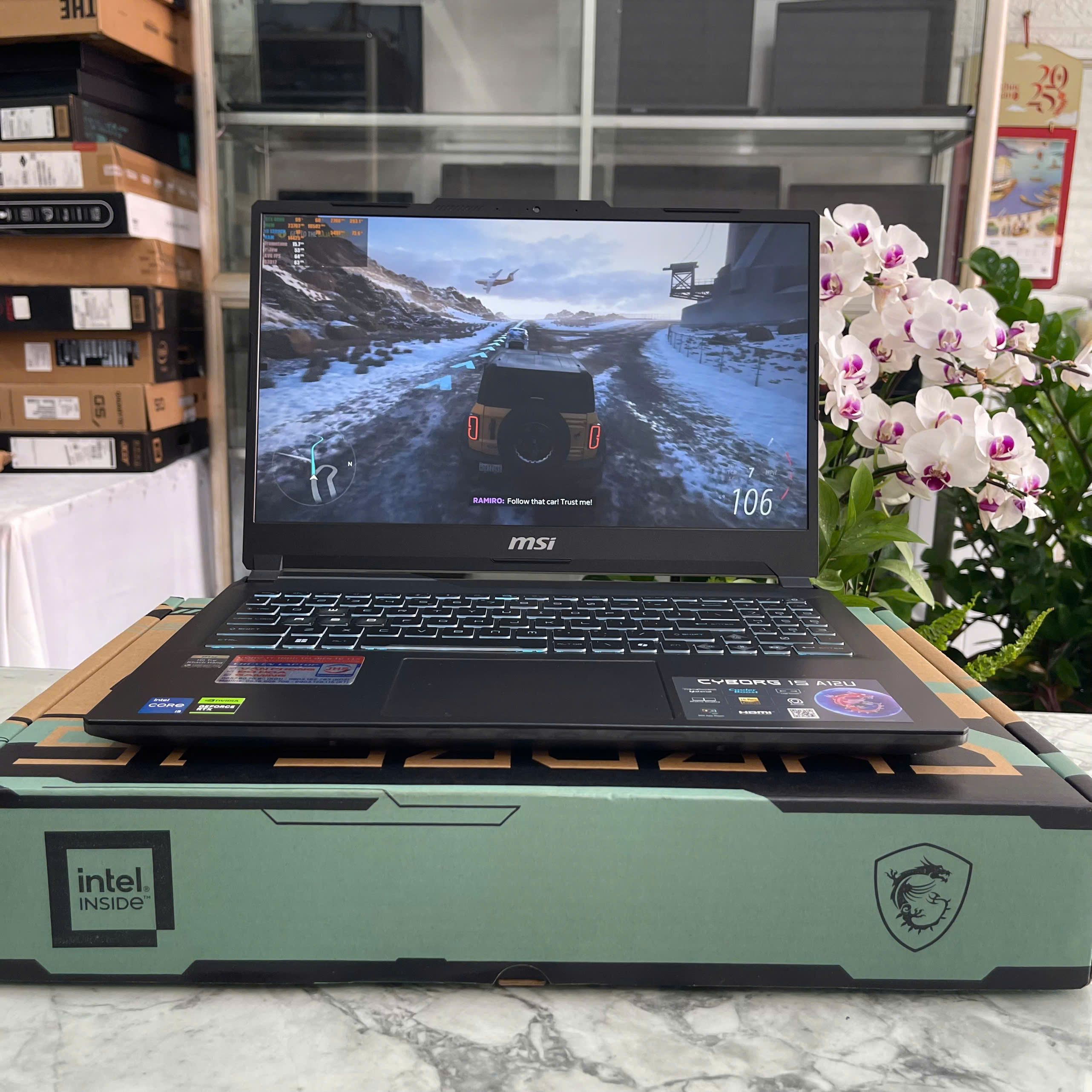 MSI Cyborg 15 A12UCX (BẢO HÀNH HÃNG 4 NĂM) Core I5-12450H RAM 16GB SSD 512GGB RTX 2050 4GB MÀN HÌNH : 15.6 Inch FHD IPS 144Hz