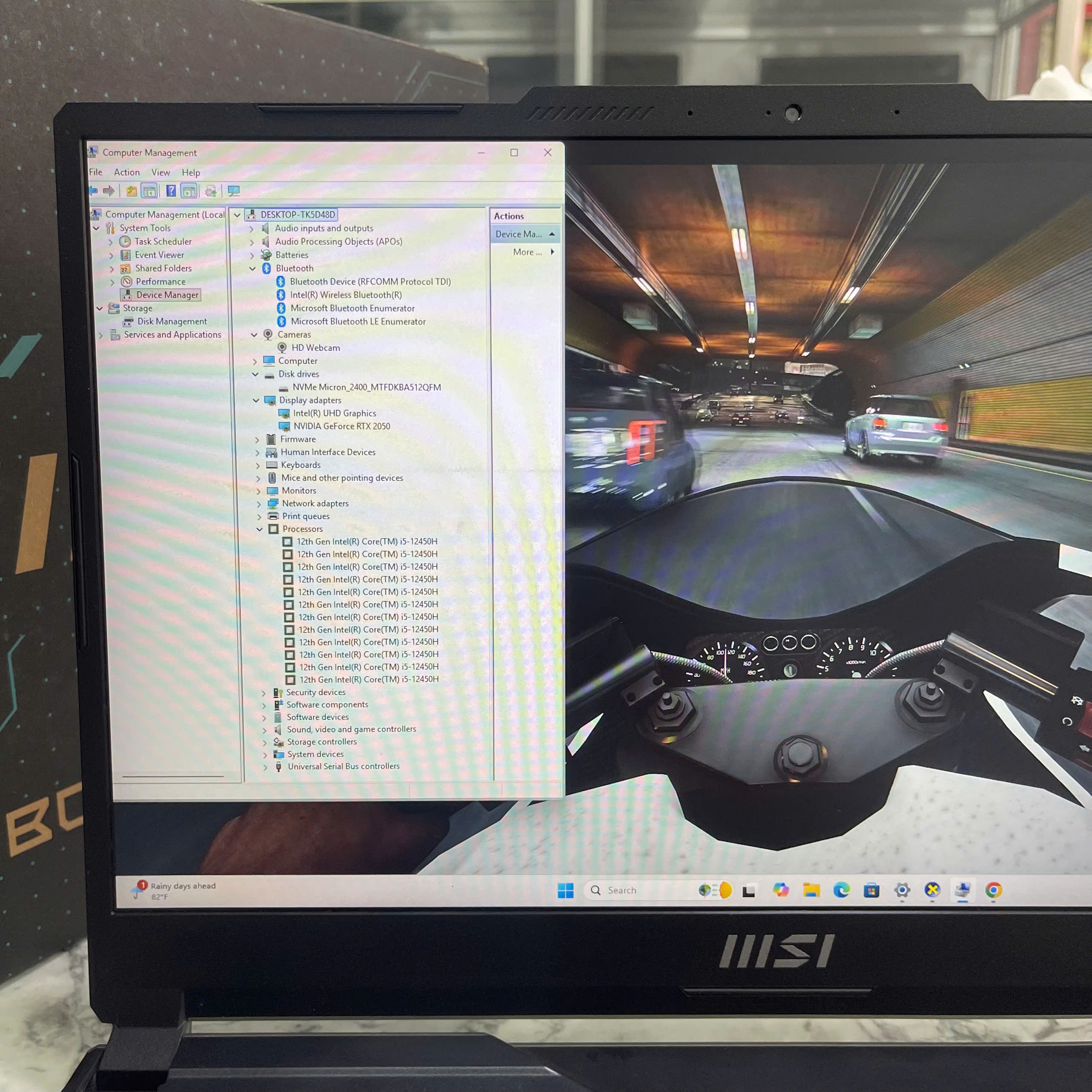 MSI Cyborg 15 A12UCX Máy Like New Core I5-12450H RAM 16GB SSD 512GGB RTX 2050 4GB MÀN HÌNH : 15.6 Inch FHD IPS 144Hz