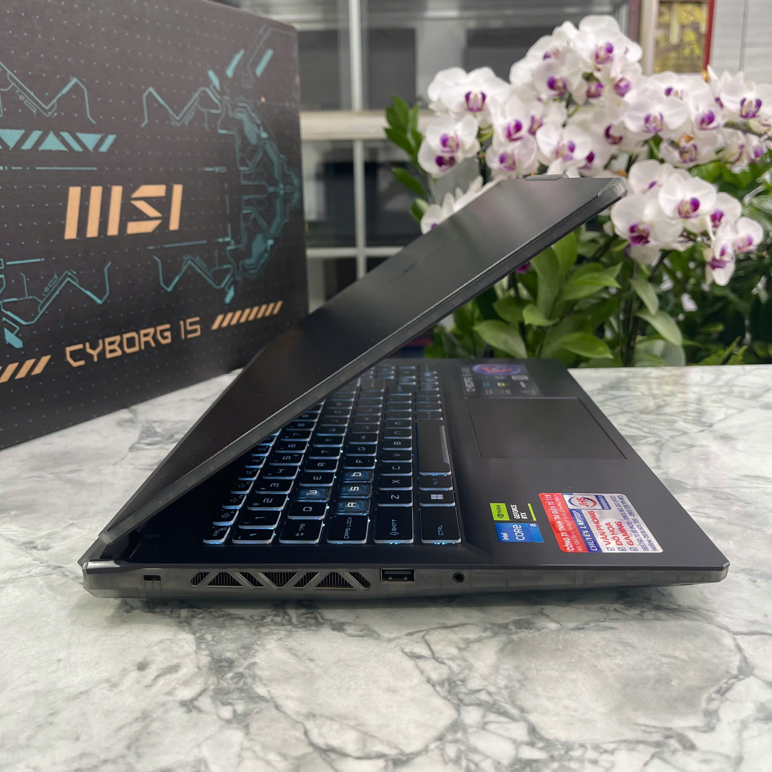 MSI Cyborg 15 A12UCX Máy Like New Core I5-12450H RAM 16GB SSD 512GGB RTX 2050 4GB MÀN HÌNH : 15.6 Inch FHD IPS 144Hz