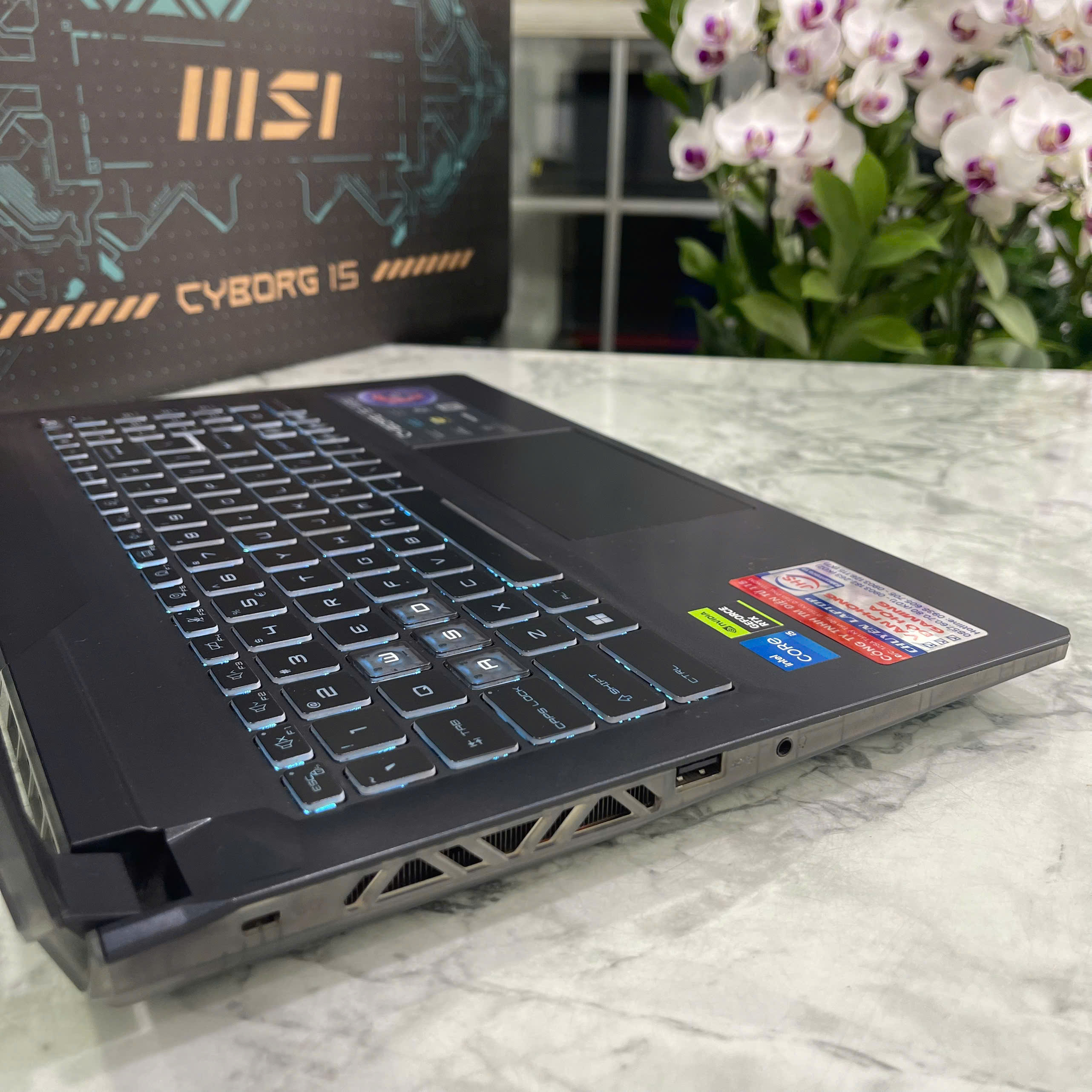 MSI Cyborg 15 A12UCX Máy Like New Core I5-12450H RAM 16GB SSD 512GGB RTX 2050 4GB MÀN HÌNH : 15.6 Inch FHD IPS 144Hz
