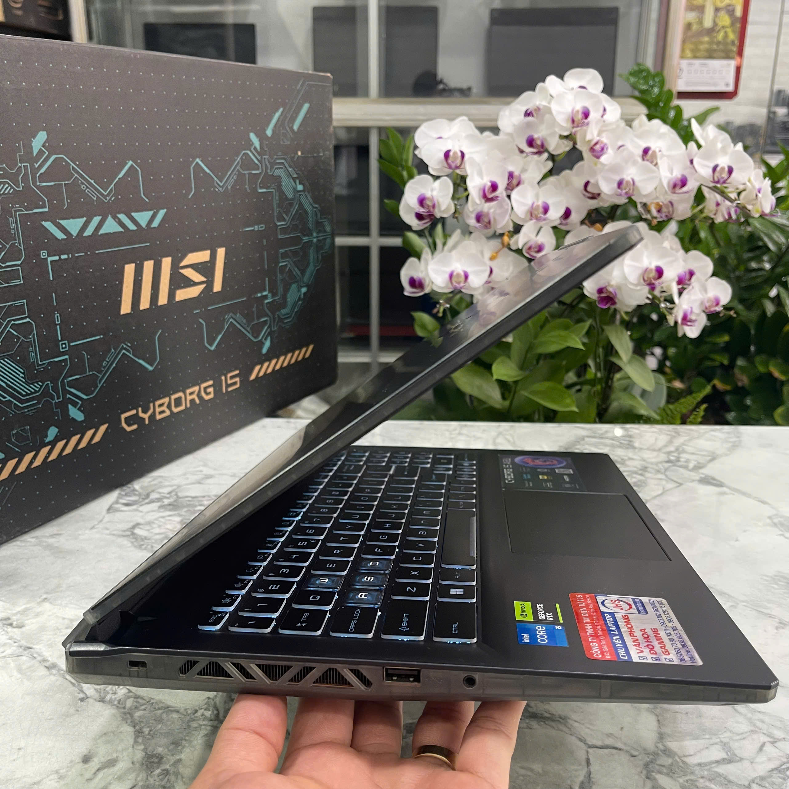 MSI Cyborg 15 A12UCX Máy Like New Core I5-12450H RAM 16GB SSD 512GGB RTX 2050 4GB MÀN HÌNH : 15.6 Inch FHD IPS 144Hz