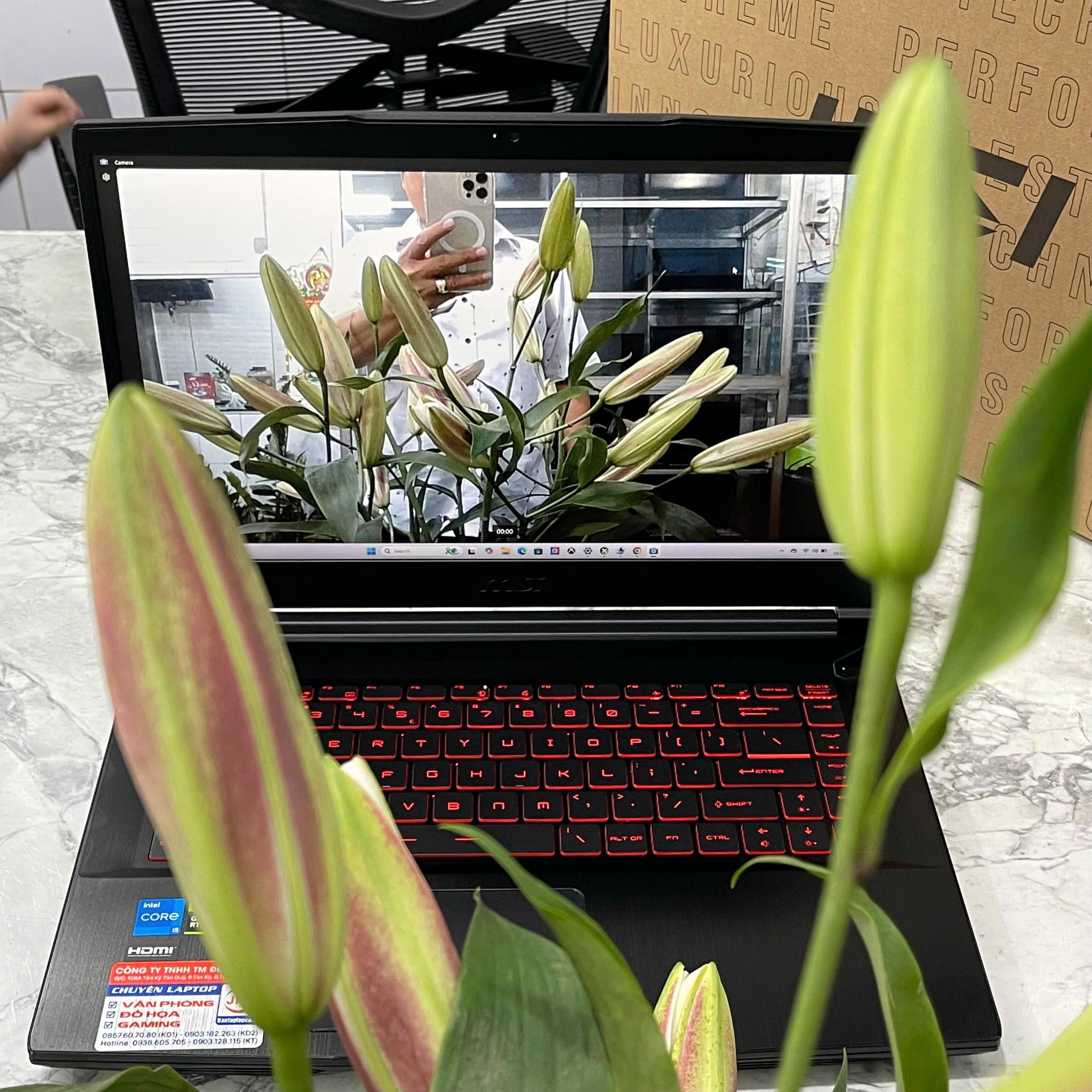MSI Gaming Thin GF63 12VE Core I5-12450H Ram 16Gb Ssd 512Gb RTX 4050 6GB Màn Hình 15.6″ FHD IPS 144Hz