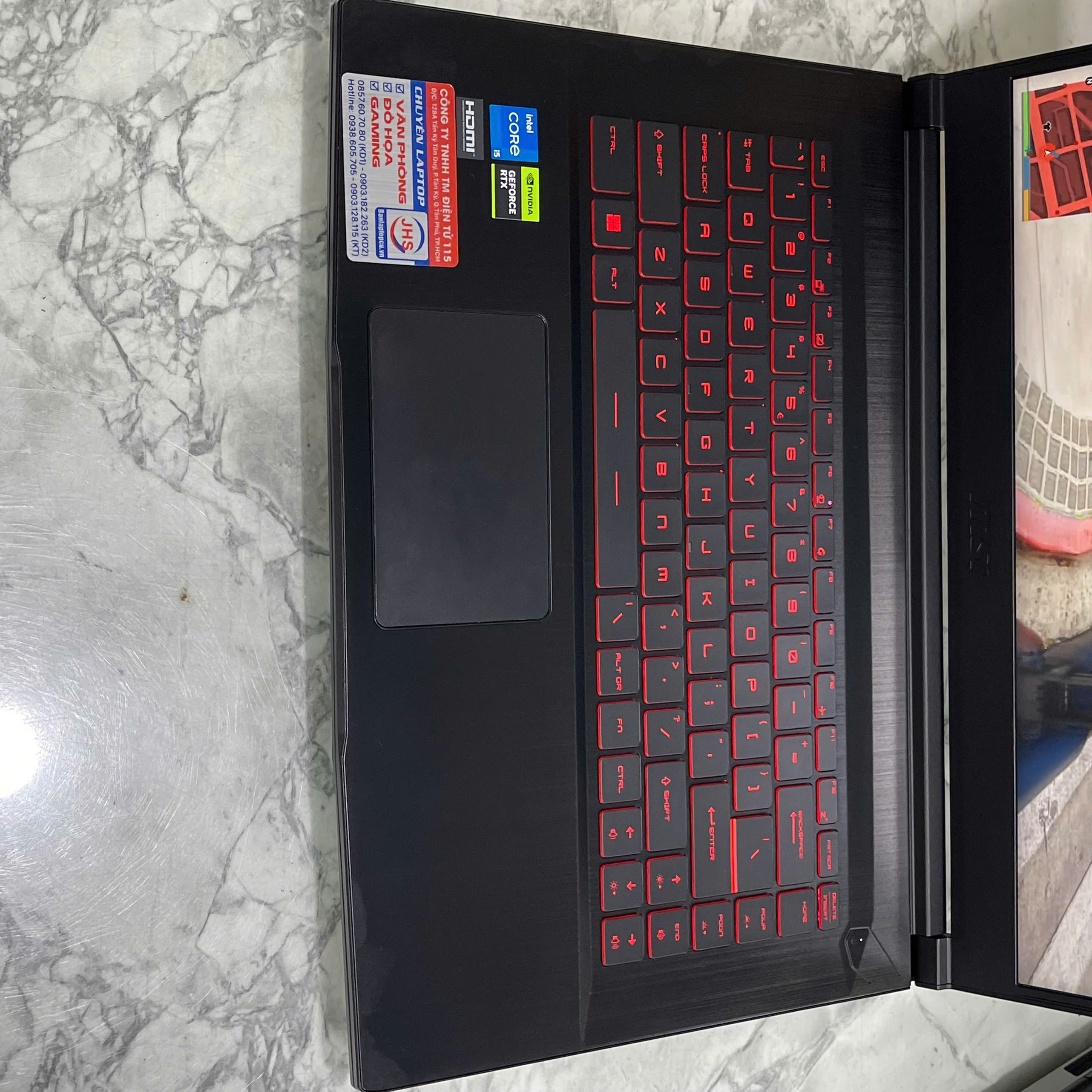 MSI Gaming Thin GF63 12VE Core I5-12450H Ram 16Gb Ssd 512Gb RTX 4050 6GB Màn Hình 15.6″ FHD IPS 144Hz