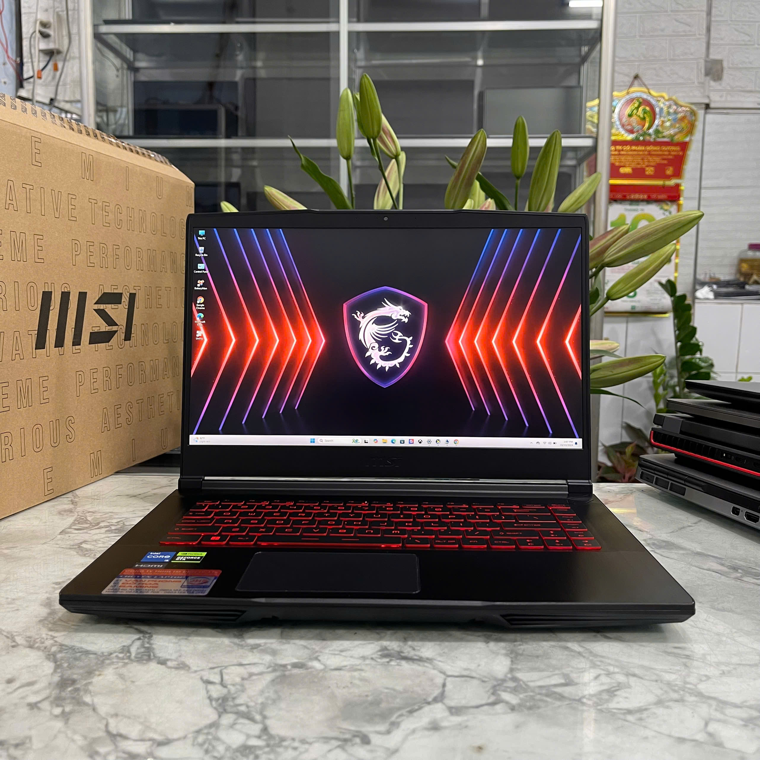 MSI Gaming Thin GF63 12VE Core I5-12450H Ram 16Gb Ssd 512Gb RTX 4050 6GB Màn Hình 15.6″ FHD IPS 144Hz