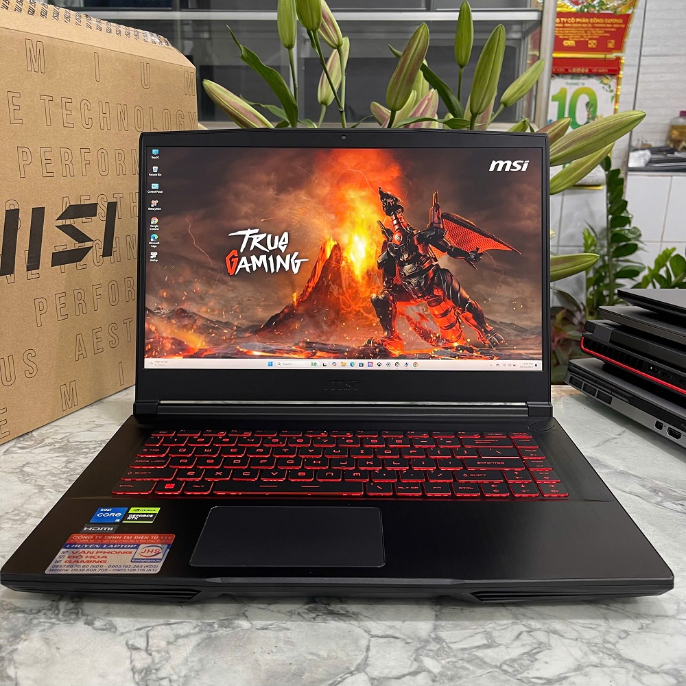 MSI Gaming Thin GF63 12VE CORE I5-12450H RAM 16GB SSD 512GB RTX 4050 6GB MÀN HÌNH : 15.6″ FHD IPS 144Hz
