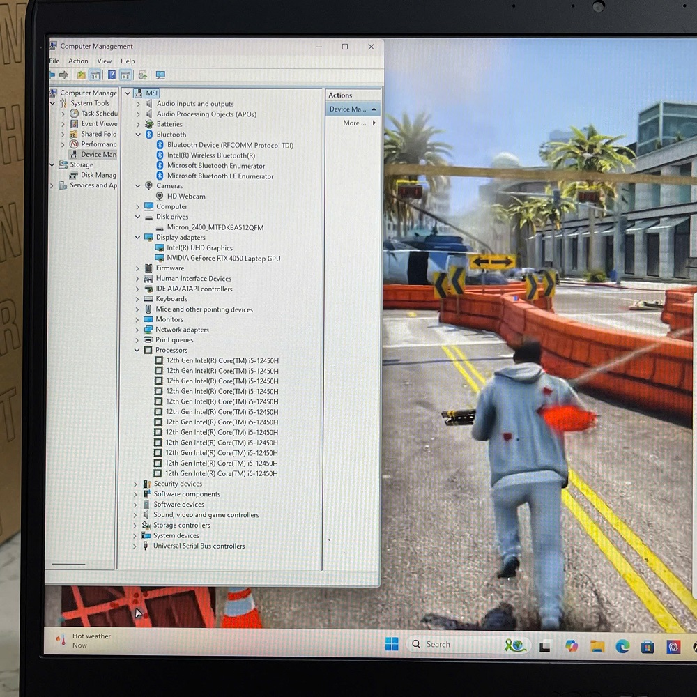 MSI Gaming Thin GF63 12VE CORE I5-12450H RAM 16GB SSD 512GB RTX 4050 6GB MÀN HÌNH : 15.6″ FHD IPS 144Hz