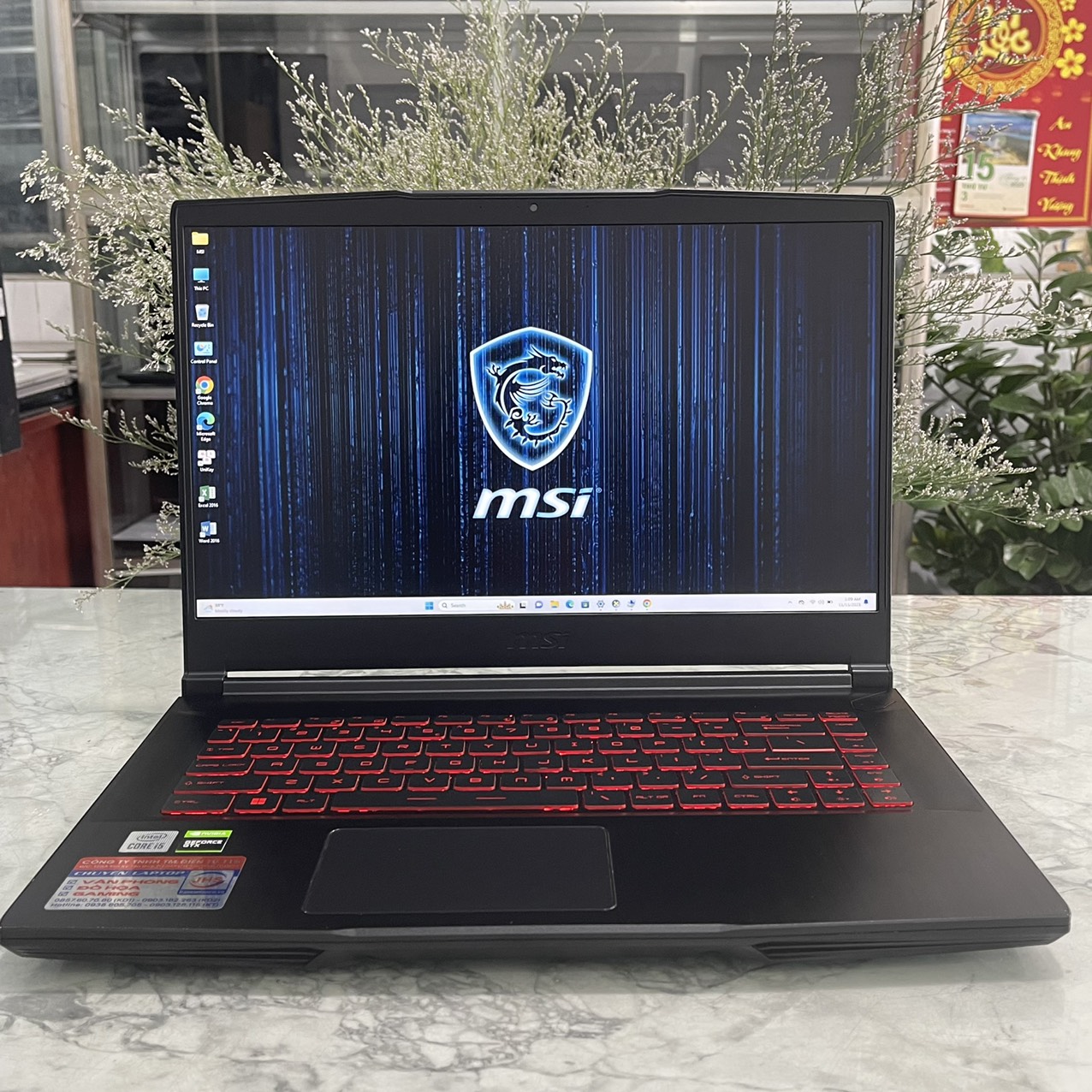 MSI GF63 Thin 10SC-468VN Core I5-10500H RAM 16GB SSD 512GB GTX 1650 4GB Màn Hình 15.6''Inch IPS 144Hz 