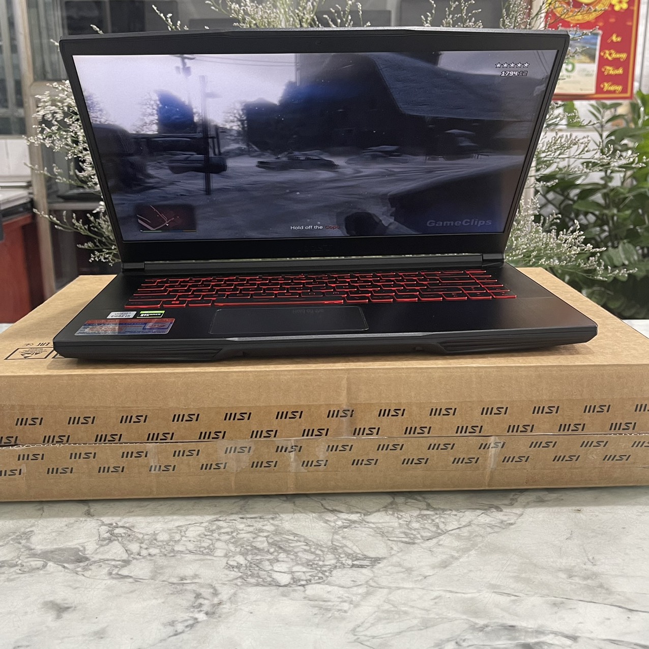 MSI GF63 Thin 10SC-468VN Core I5-10500H RAM 16GB SSD 512GB GTX 1650 4GB Màn Hình 15.6''Inch IPS 144Hz 