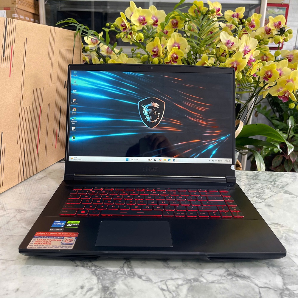 MSI GF63 Thin 12UC-1006VN CORE I5-12450H RAM 16GB  SSD 512GB VGA RTX 3050 4GB Màn Hình 15.6'' IPS Fhd 144.Hz