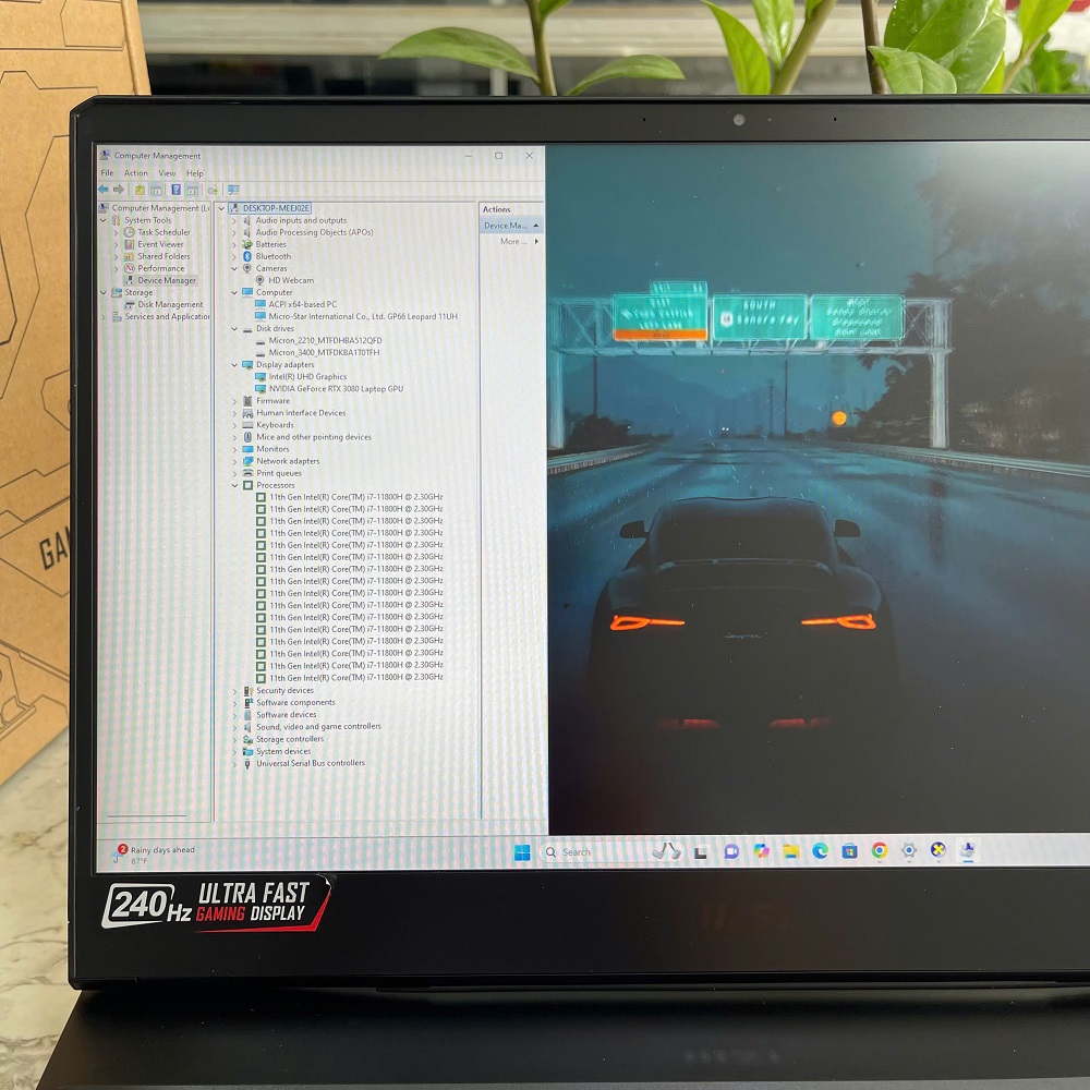 MSI GP66 Leopard 11UH  CORE I7-11800H RAM 32GB SSD 512GB RTX3080 (8GB GDDR6) MÀN HÌNH : 15.6 IPS 240Hz