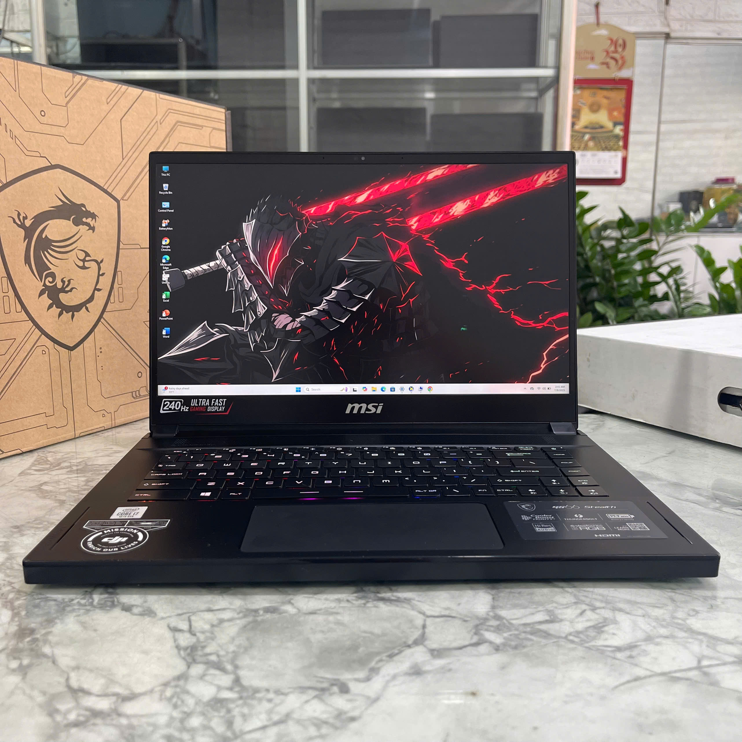 MSI GS66-Stealth 10SE Core I7-10750H Ram 16GB Ssd 512GGB RTX 2060-6GB Màn Hình : 15.6 Inch FHD 240Hz
