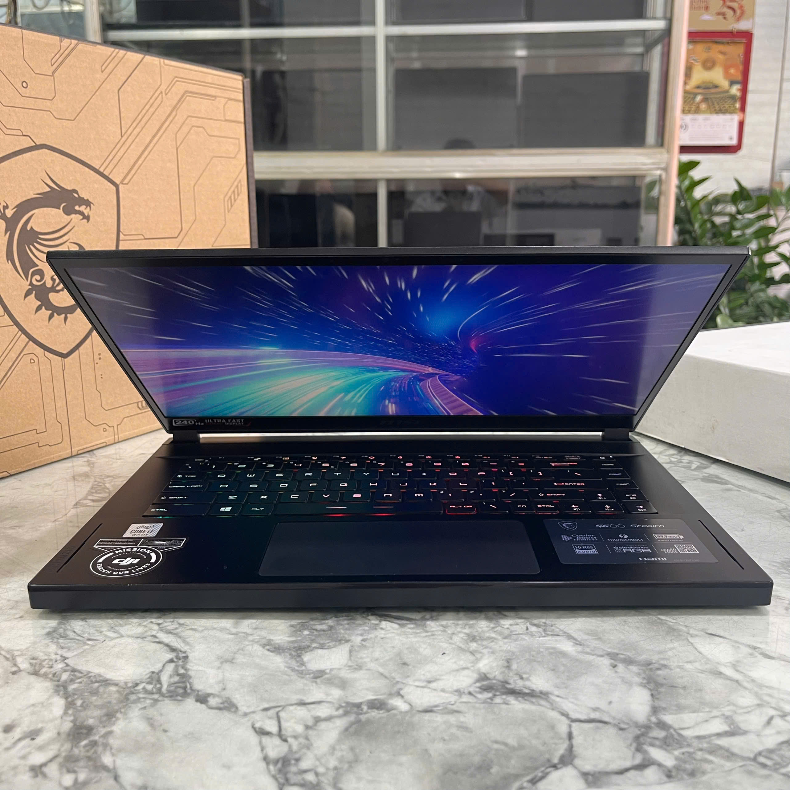 MSI GS66-Stealth 10SE Core I7-10750H Ram 16GB Ssd 512GGB RTX 2060-6GB Màn Hình : 15.6 Inch FHD 240Hz