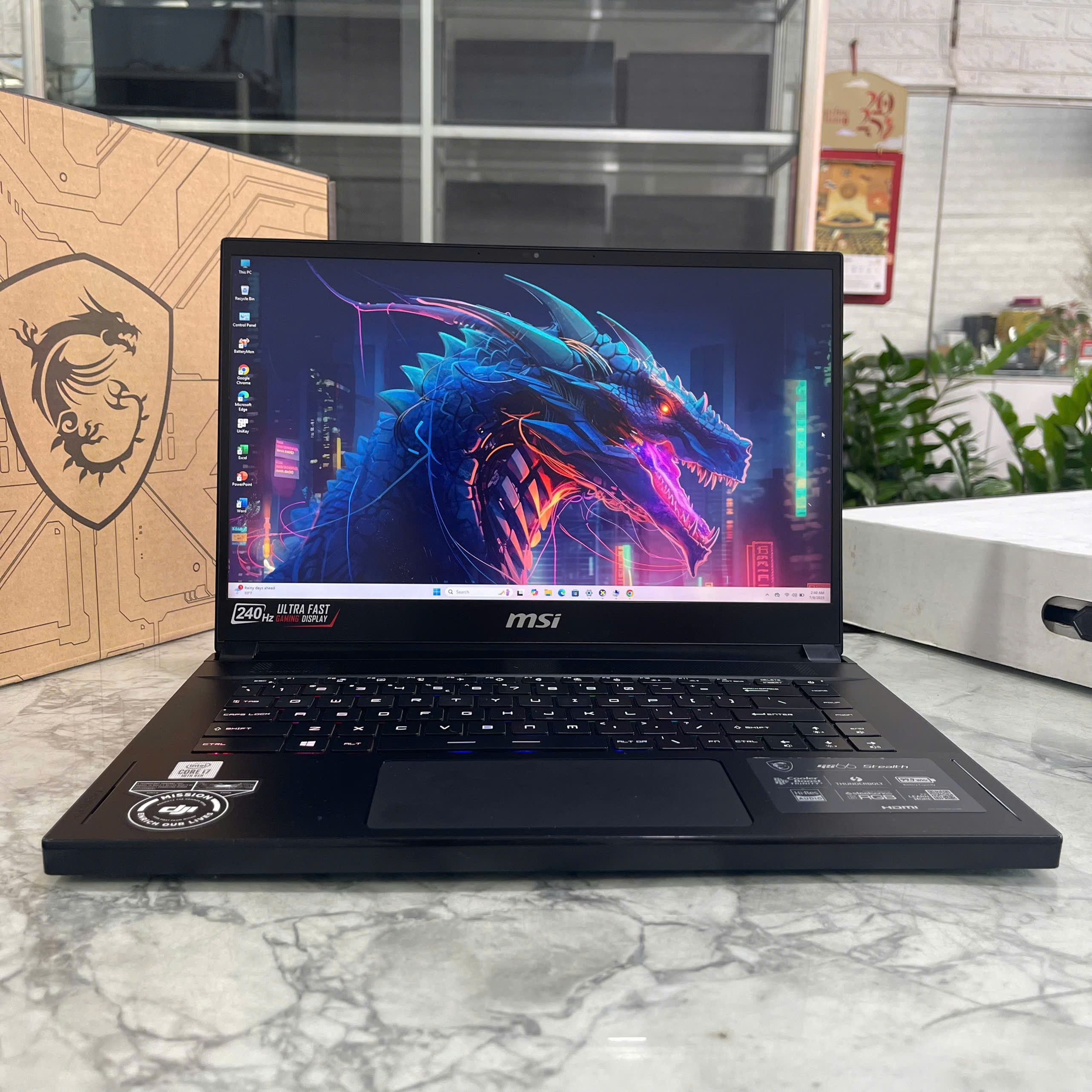 MSI GS66-Stealth 10SE Core I7-10750H Ram 16GB Ssd 512GGB RTX 2060-6GB Màn Hình : 15.6 Inch FHD 240Hz