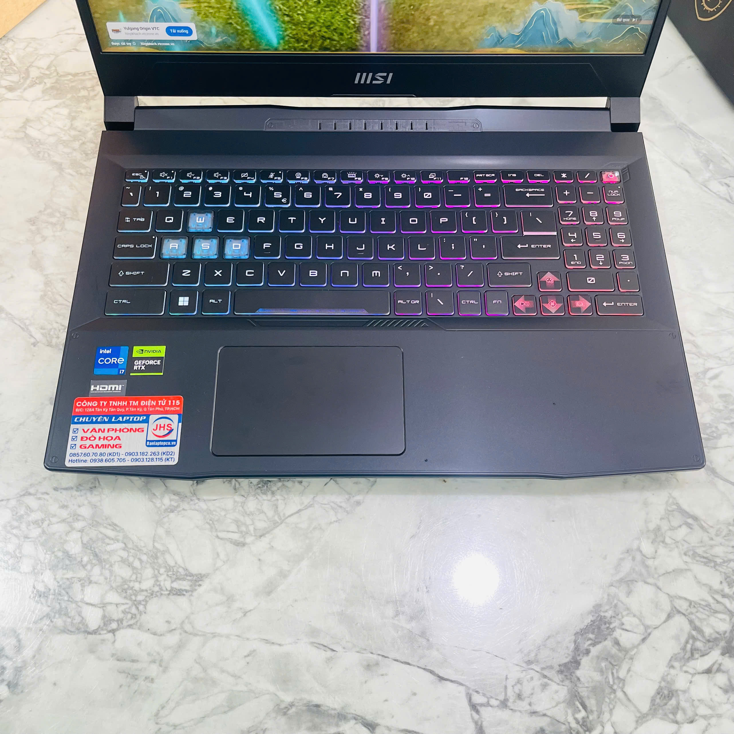  MSI Katana 15 B13VEK  Core I7-13620H / RTX 4050 6GB GDDR6 / RAM 16GB / SSD 512GB / Màn Hình 15.6 Inch IPS FHD 144Hz