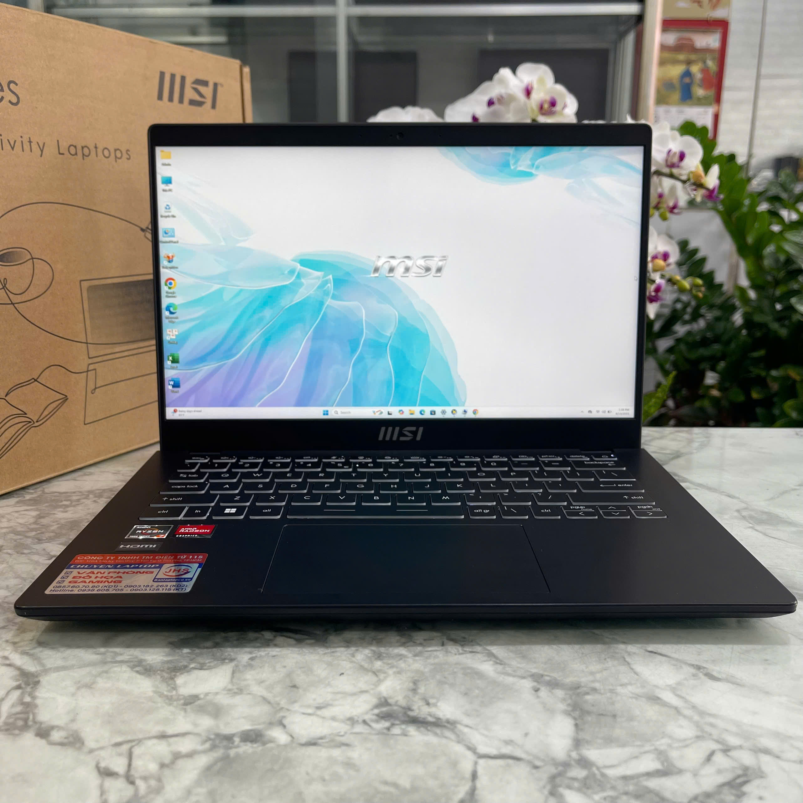 MSI Modern 14 C7M-221VN Máy Like New Ryzen 7-7730U RAM 8GB SSD 512GB Màn Hình 14.0 Inch FHD IPS 