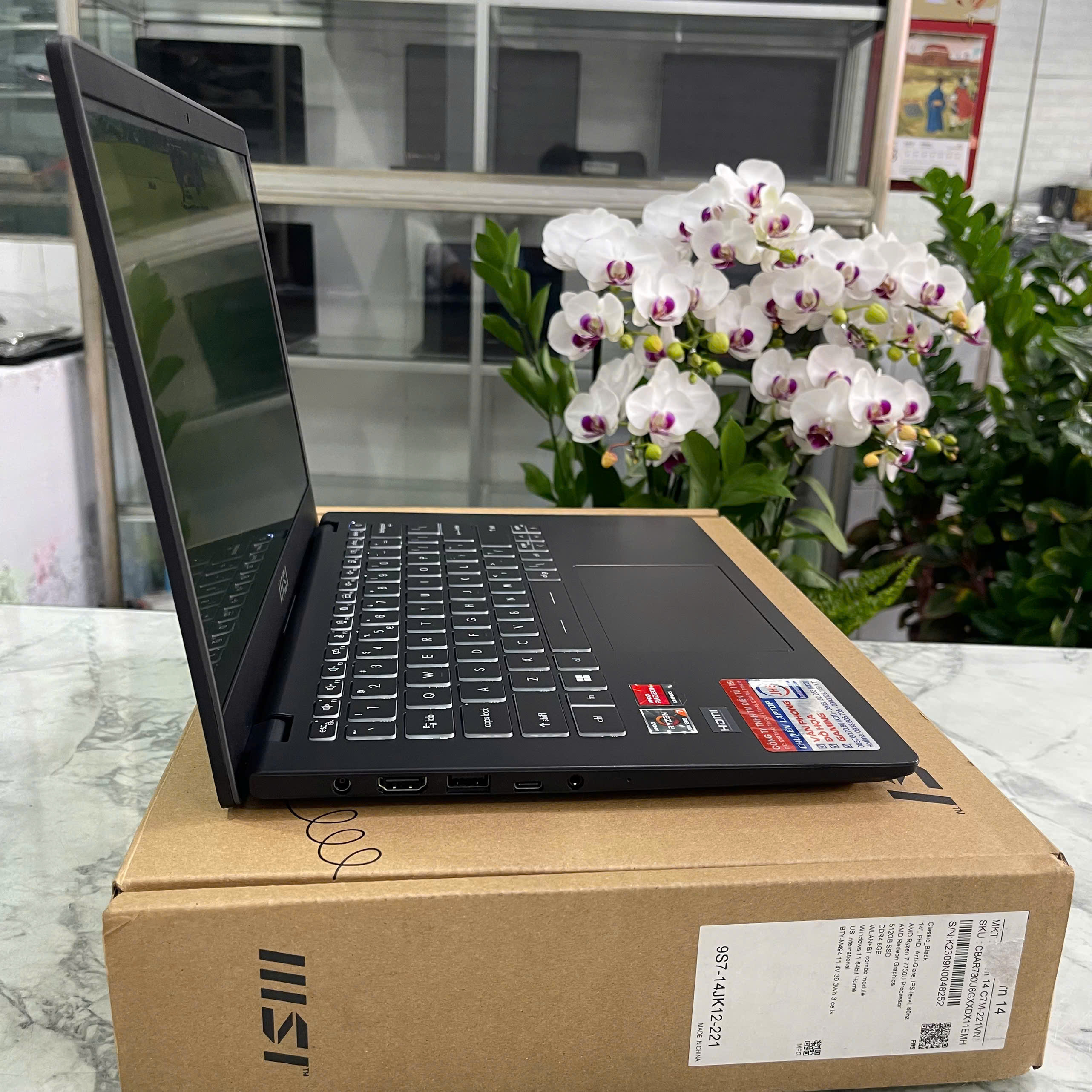 MSI Modern 14 C7M-221VN Máy Like New Ryzen 7-7730U RAM 8GB SSD 512GB Màn Hình 14.0 Inch FHD IPS 