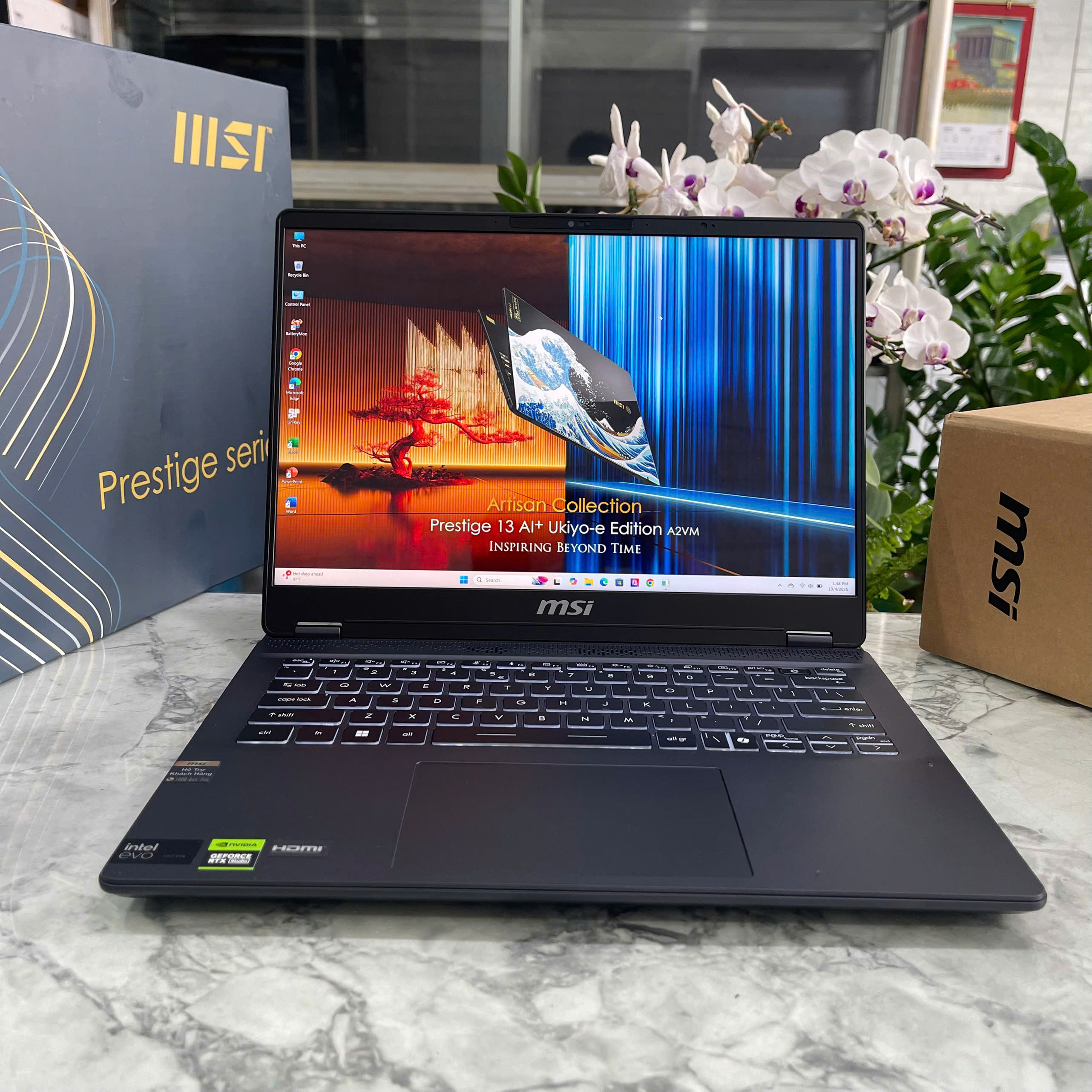 MSI Prestige 14 AI Studio C1VEG-056VN Ultra 7-155H RAM 32GB SSD 1TB RTX4050 6GB MÀN HÌNH : 14.0 INCH 2.8K 