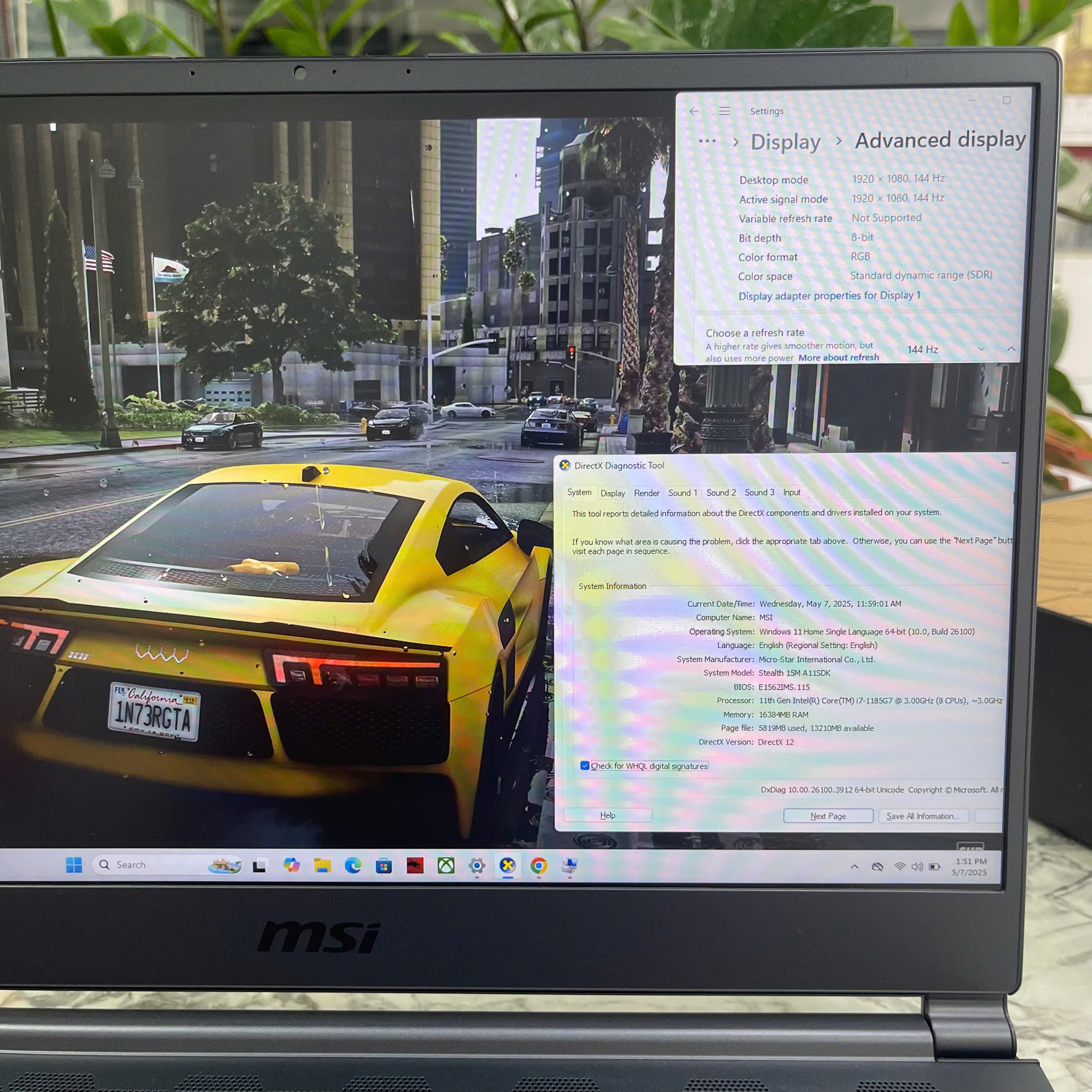 MSI Stealth 15M A11SDK Máy Likenew Core I7 -1185G7 Ram 16Gb Ssd 512Gb Màn Hình 15.6 Inch Fhd IPS 144Hz