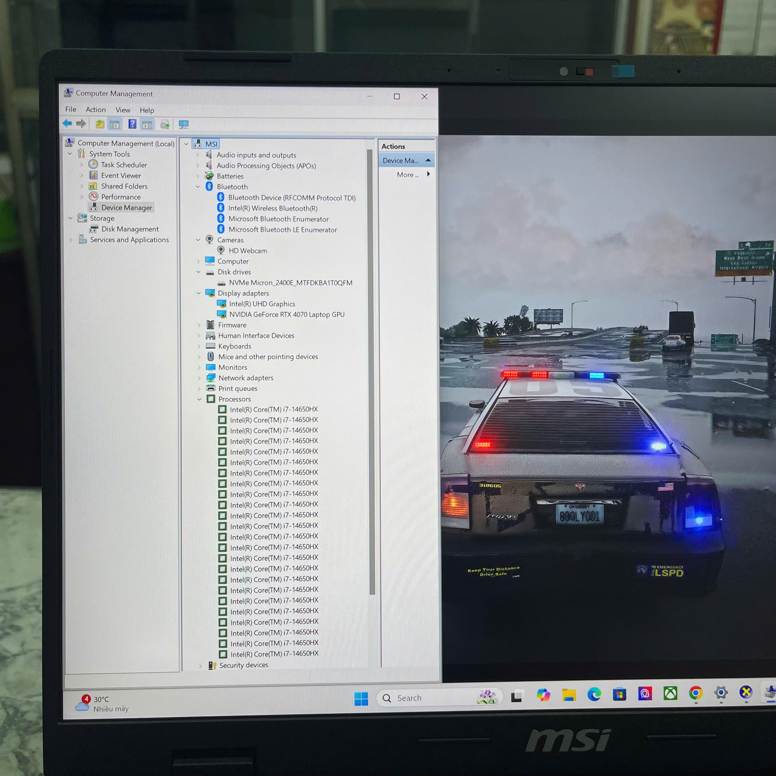  MSI Sword 16 HX B14VGKG (Máy LikeNew-BẢO HÀNH HÃNG) Core I7-14650HX  Ram 16GB Ssd 1TB Card RTX 4070 Màn Hình : 16 inch QHD+ 240Hz .PHIÊN BẢN GIỚI HẠN KỈ NIỆM 20 NĂM MSI 