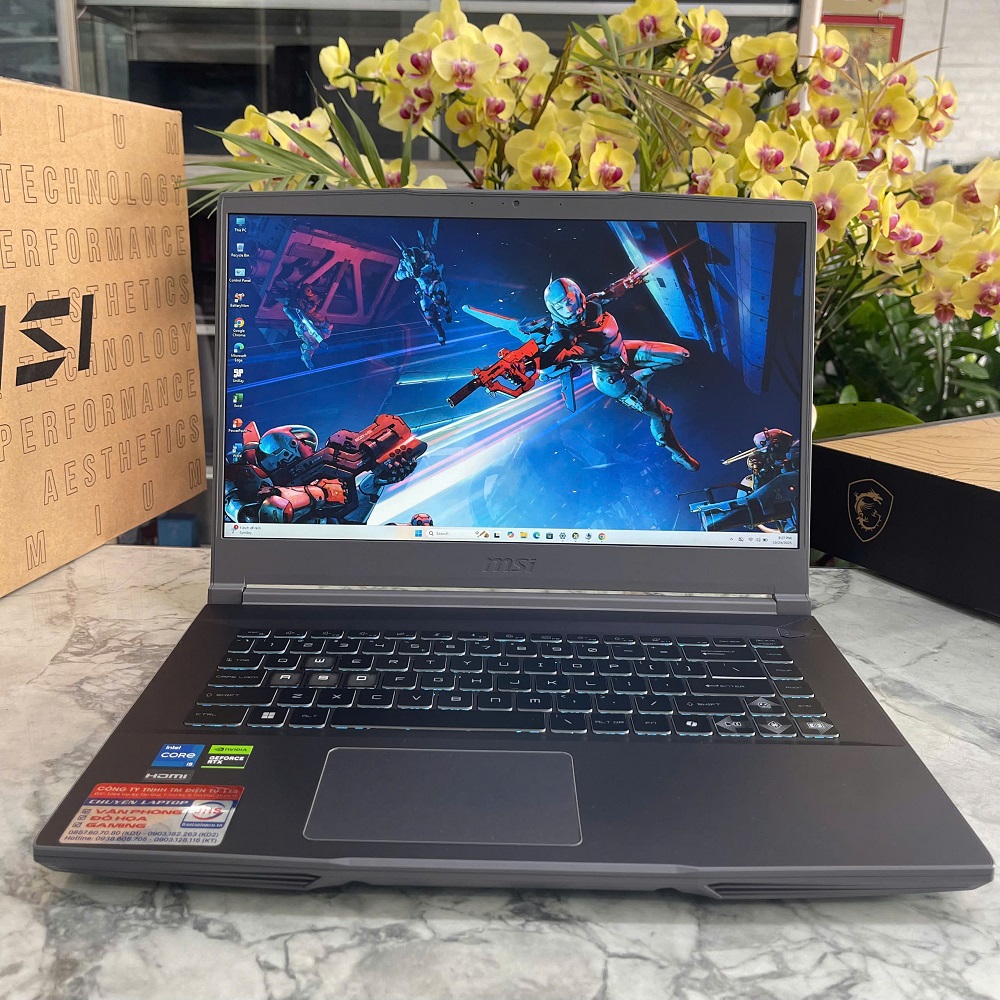 MSI Thin 15 B12UC - 1418VN (LikeNew-Còn Bảo Hành Hãng ) CORE I5-12450H RAM 16GB SSD 512GB RTX 3050 4GB MÀN HÌNH 15.6'' IPS Fhd 144.Hz