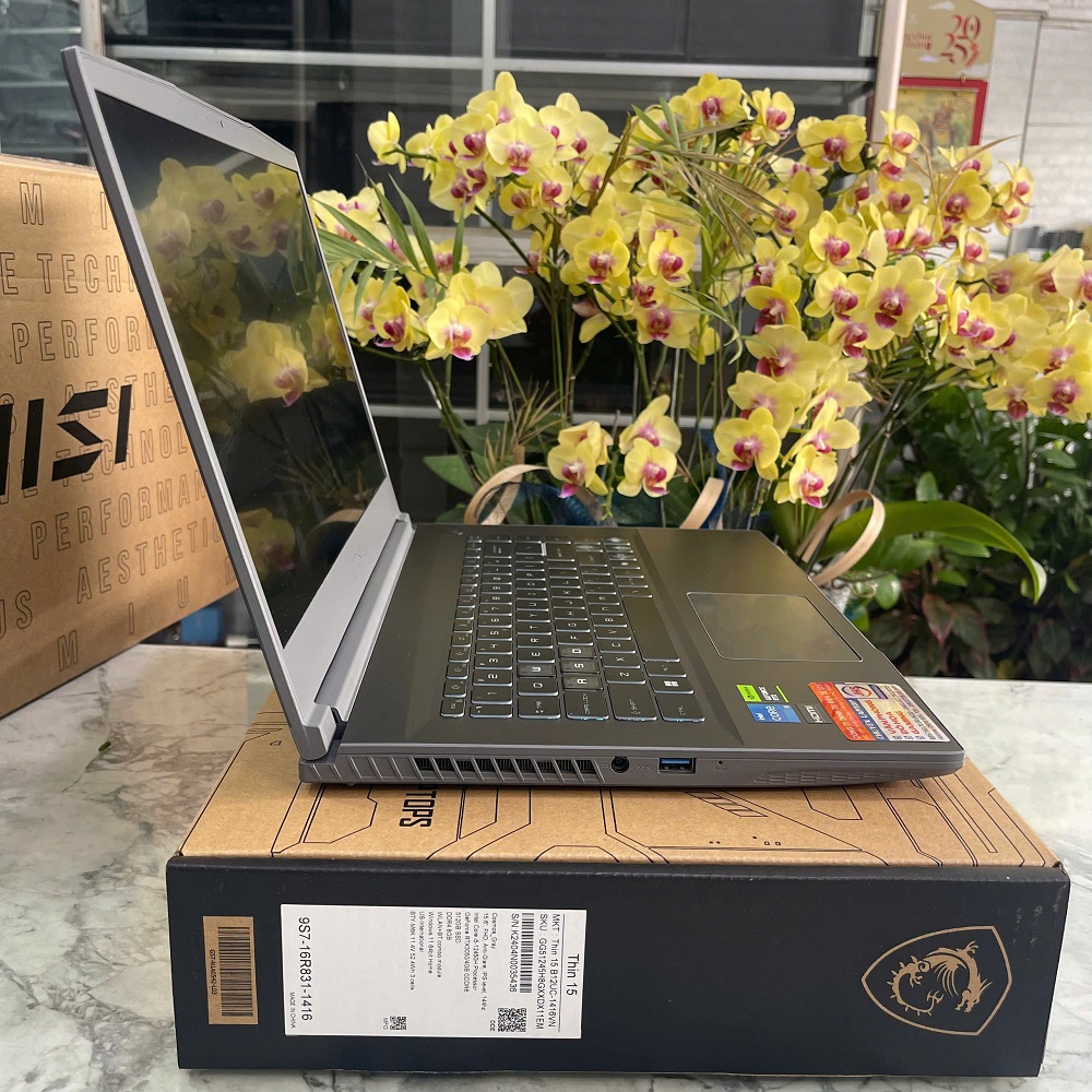 MSI Thin 15 B12UC - 1418VN (LikeNew-Còn Bảo Hành Hãng ) CORE I5-12450H RAM 16GB SSD 512GB RTX 3050 4GB MÀN HÌNH 15.6'' IPS Fhd 144.Hz