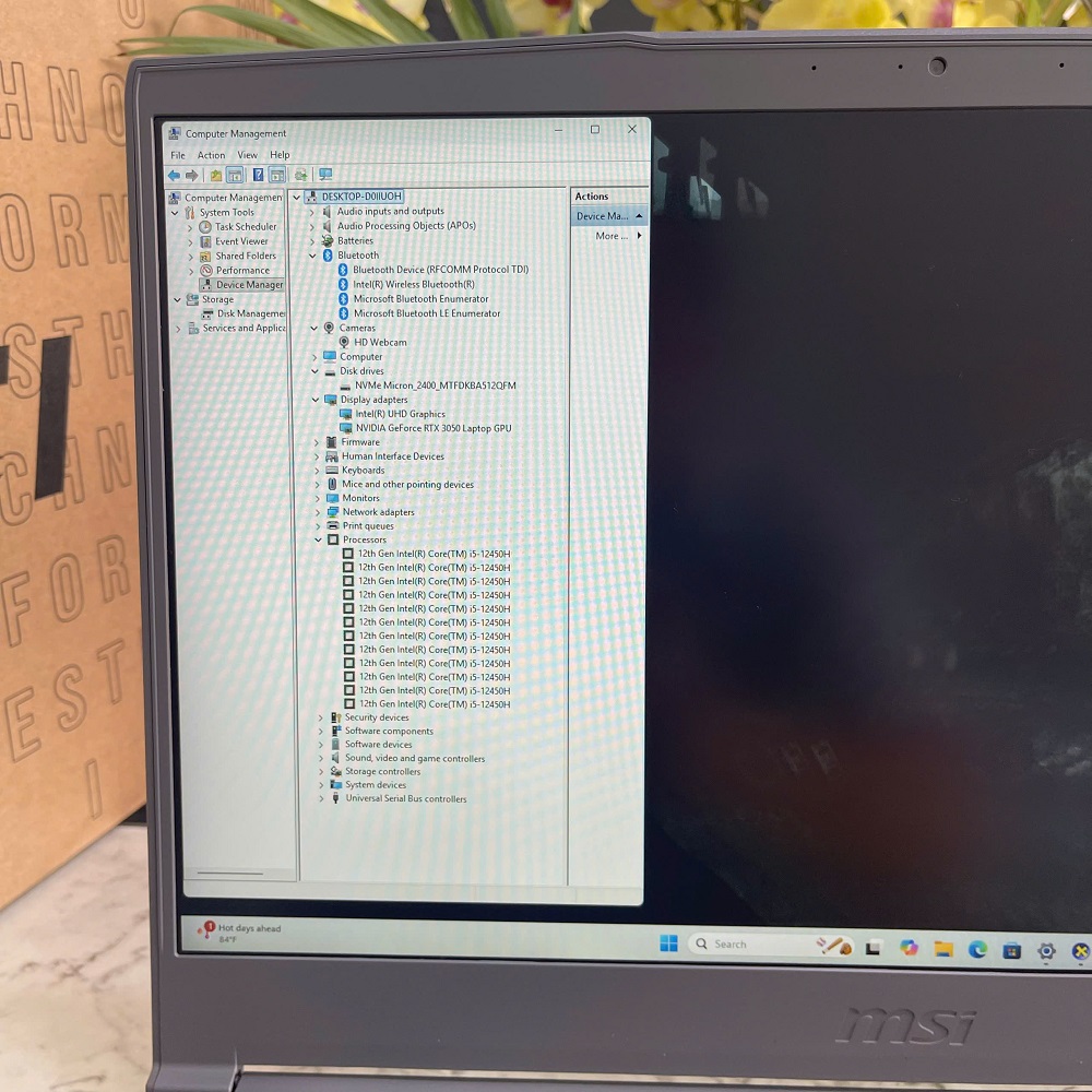 MSI Thin 15 B12UC - 1418VN (LikeNew-Còn Bảo Hành Hãng ) CORE I5-12450H RAM 16GB SSD 512GB RTX 3050 4GB MÀN HÌNH 15.6'' IPS Fhd 144.Hz