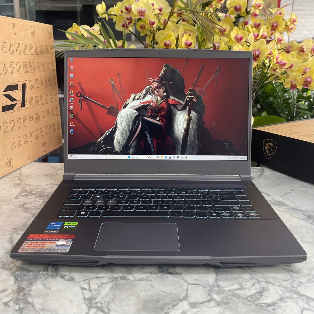 MSI Thin 15 B12UC - 1418VN (LikeNew-Còn Bảo Hành Hãng ) CORE I5-12450H RAM 16GB SSD 512GB RTX 3050 4GB MÀN HÌNH 15.6'' IPS Fhd 144.Hz