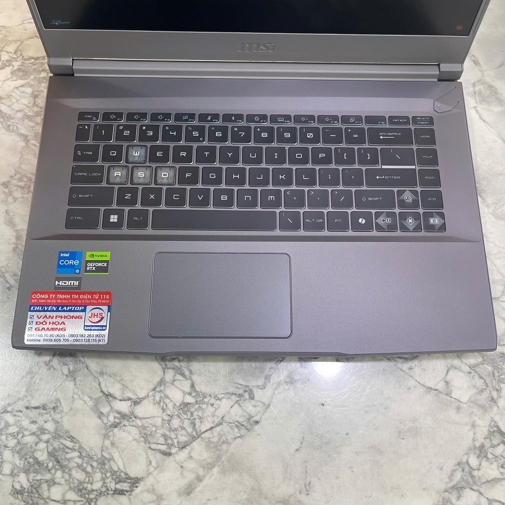 MSI Thin 15 B12UC - 1418VN (LikeNew-Còn Bảo Hành Hãng ) CORE I5-12450H RAM 16GB SSD 512GB RTX 3050 4GB MÀN HÌNH 15.6'' IPS Fhd 144.Hz