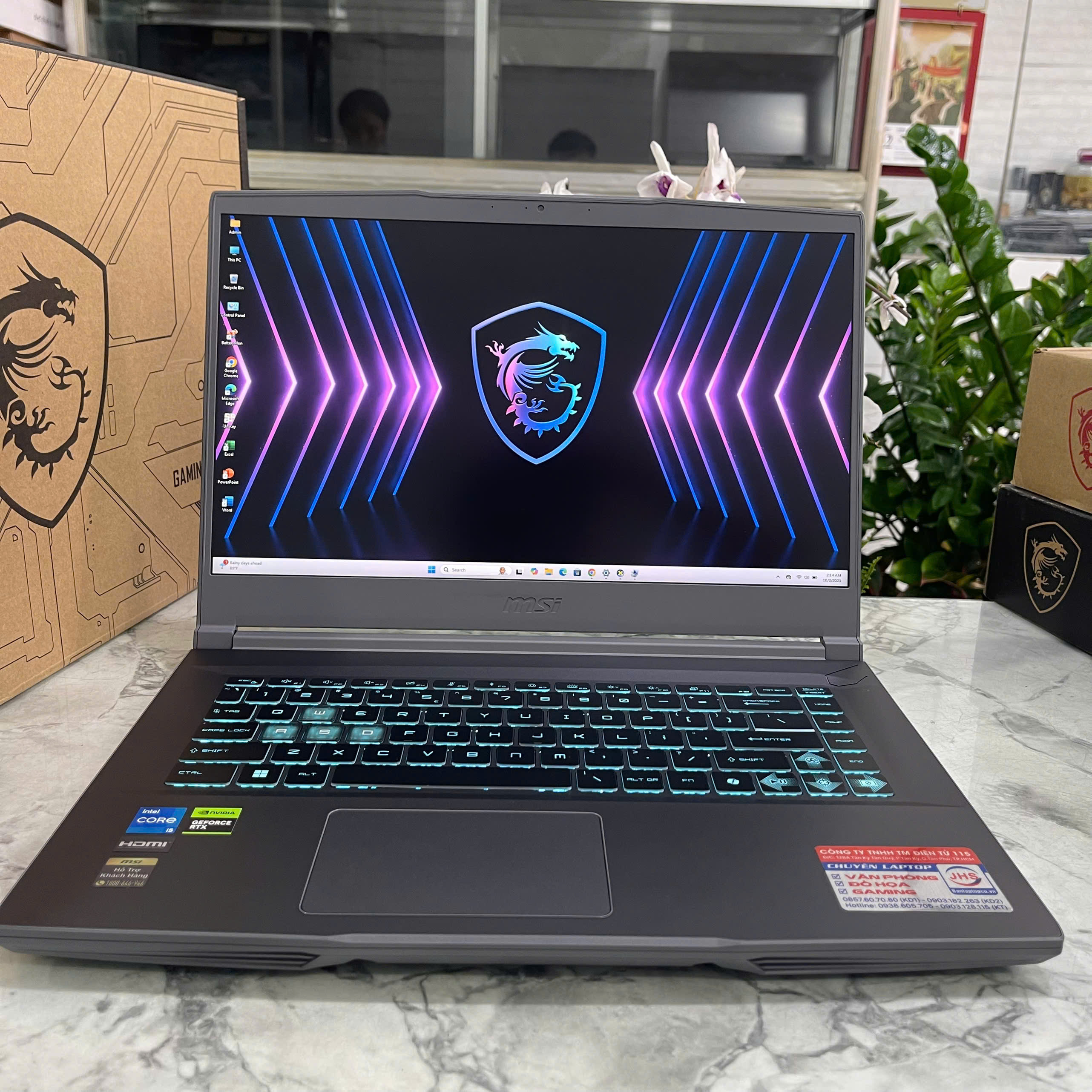  MSI Thin 15 B12UCX (LikeNew-Còn Bảo Hành Hãng ) CORE I5-12450H RAM 16GB SSD 512GB RTX 2050 4GB MÀN HÌNH 15.6'' IPS Fhd 144.Hz