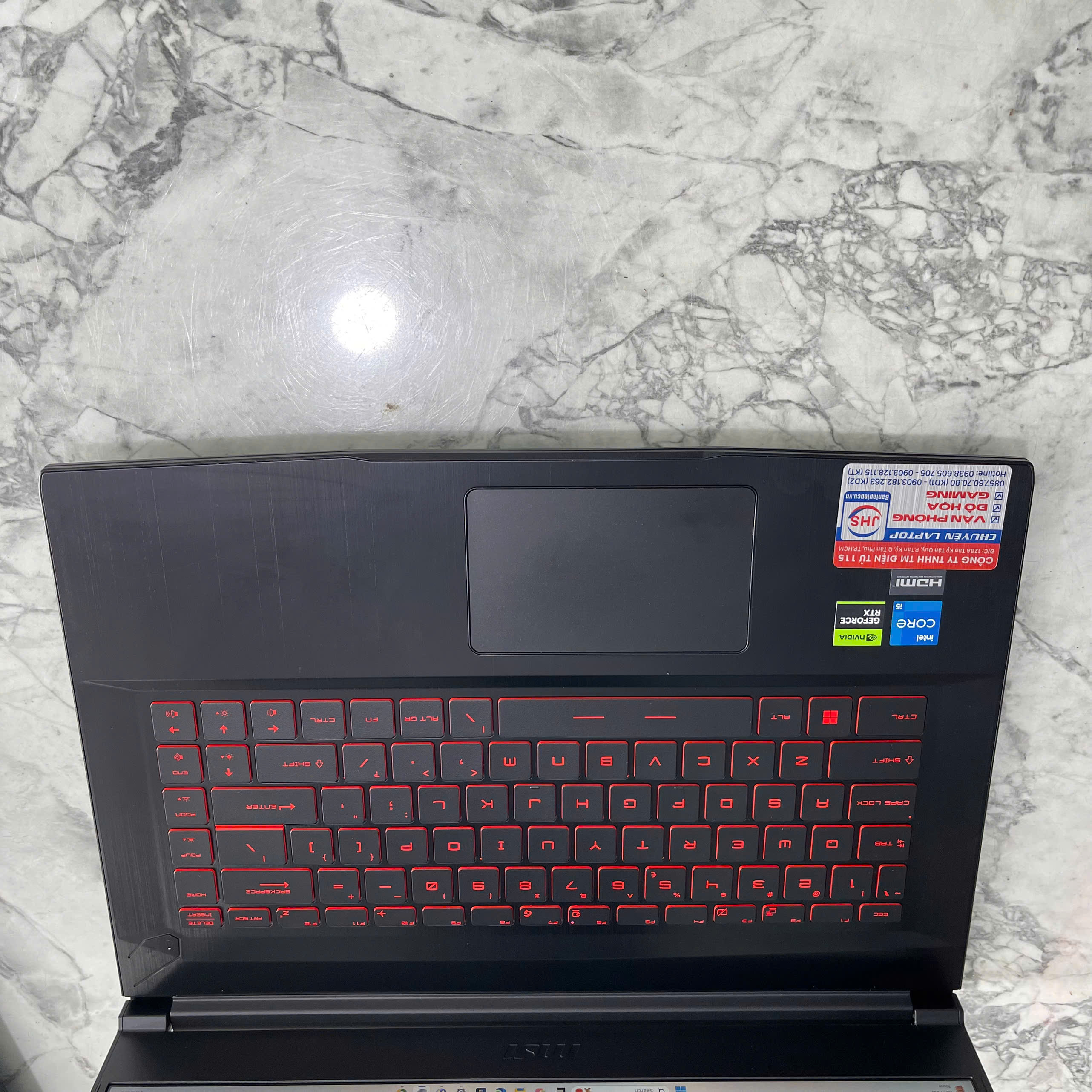 MSI Thin GF63 12UCX Core™ I5-12450H Ram 16Gb Ssd 512Gb Card RTX™ 2050 4GB Màn Hình 15.6 Inch IPS Fhd 144Hz